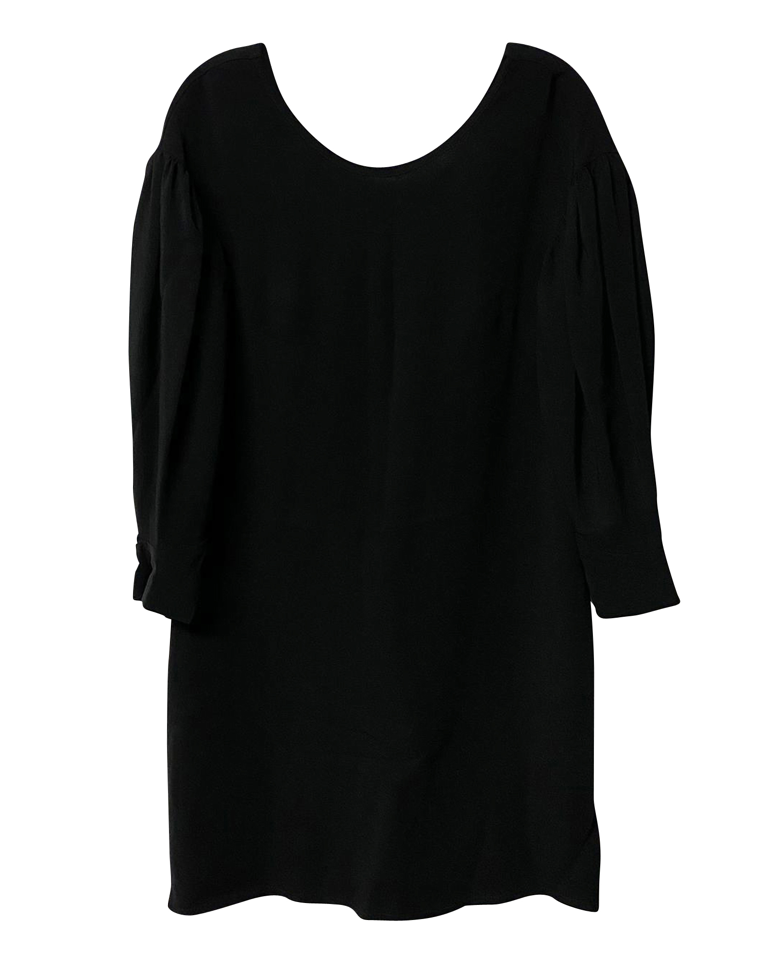 Preowned Simone Rocha Black Low Back Oversized Smock Dress Size M cellulose fibre/acetate