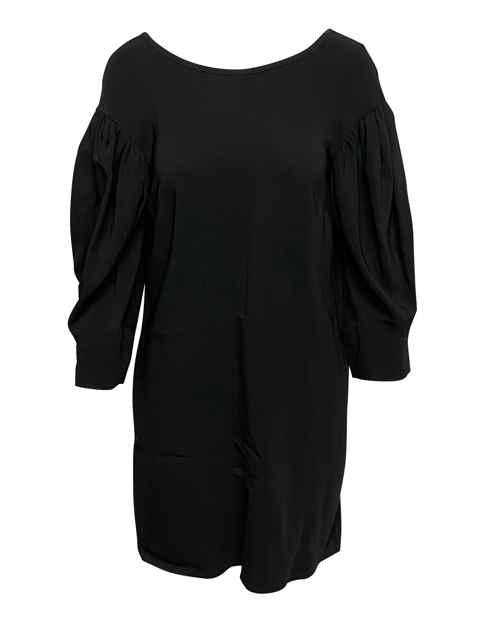 Preowned Simone Rocha Black Low Back Oversized Smock Dress Size M cellulose fibre/acetate