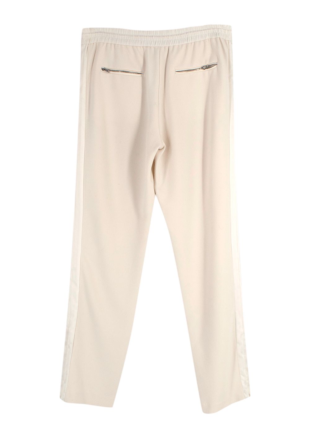 Preowned Elizabeth and James Ivory Satin Detail Joggers Size XS polyester