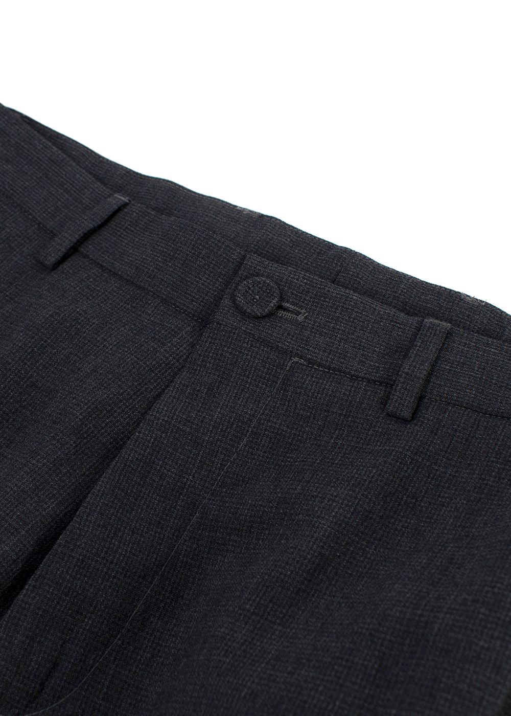 Men's Dior Homme Dark Grey Wool Straight Leg Trousers Size XS