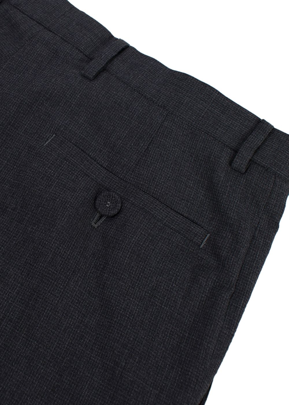 Men's Dior Homme Dark Grey Wool Straight Leg Trousers Size XS