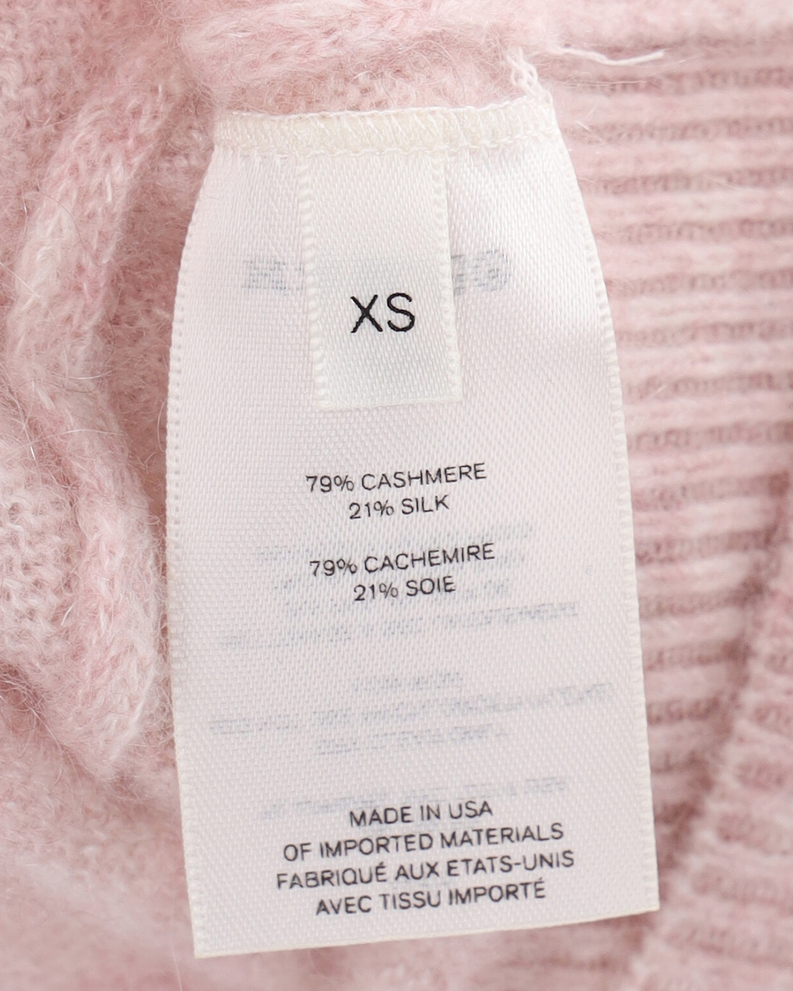 Preowned The Row Pink Cashmere Minco Sweater Size XS pastel pink wool/hair/cashmere