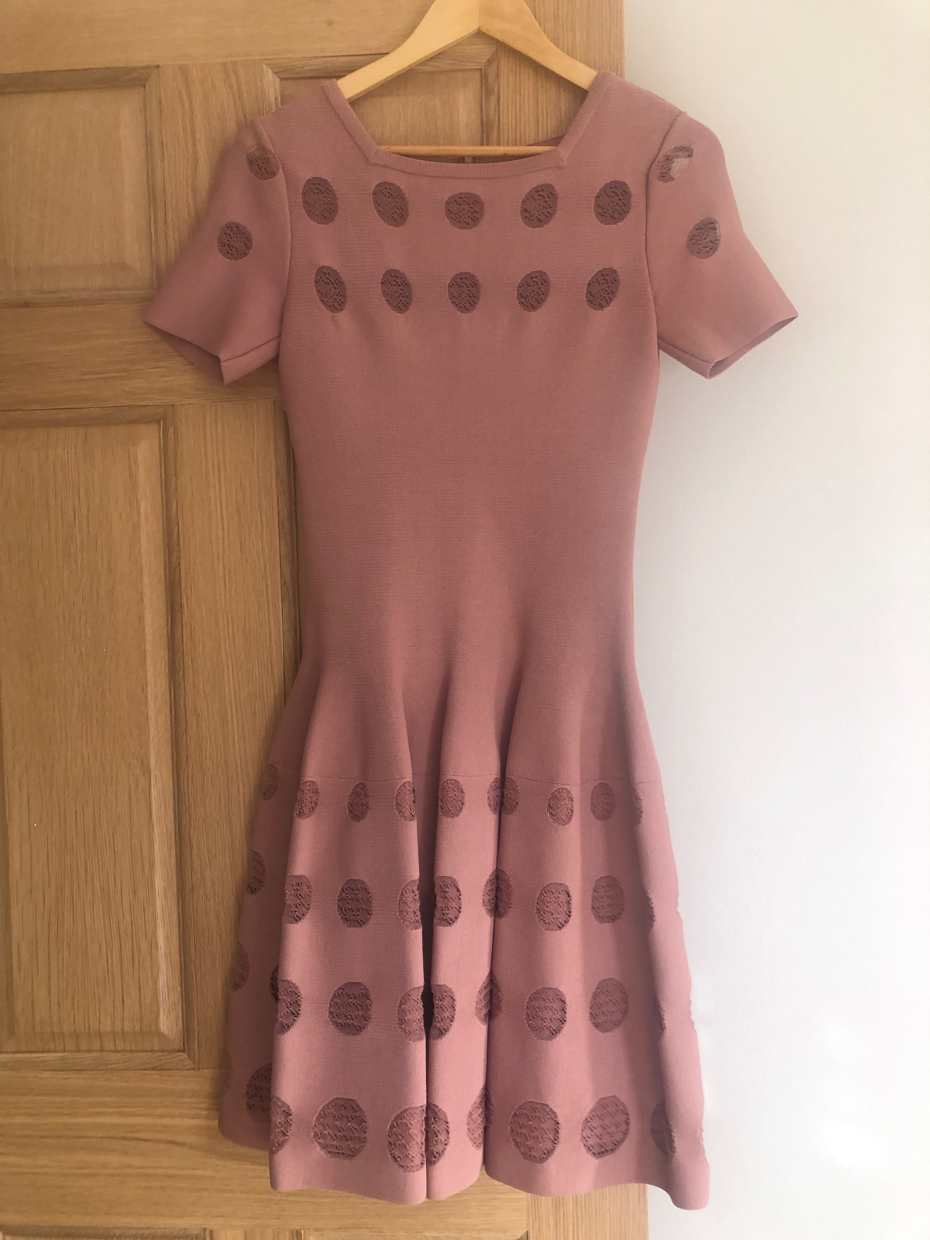 Preowned Alaia Pink Skater Dress Size 38 viscose