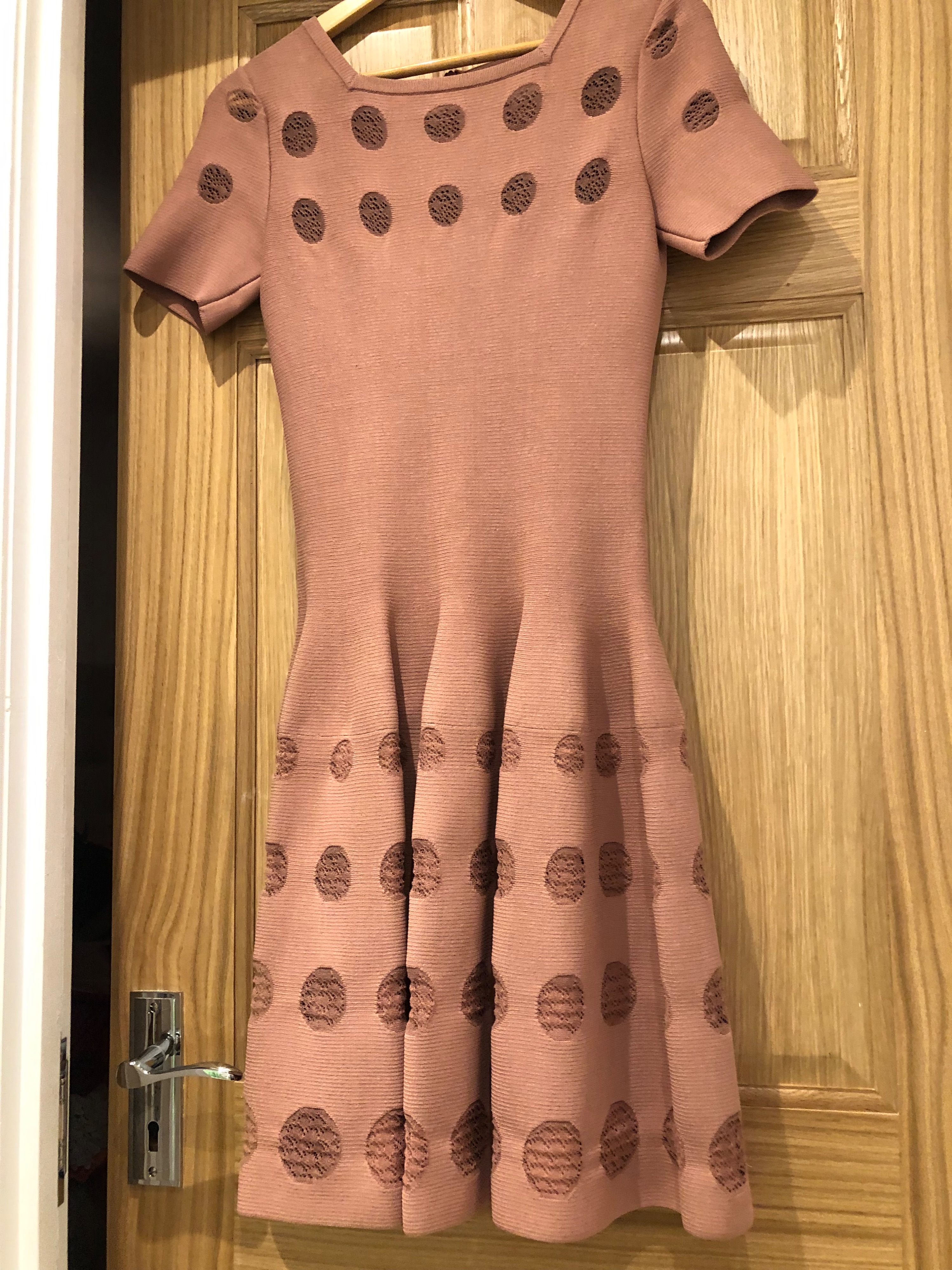 Preowned Alaia Pink Skater Dress Size 38 viscose