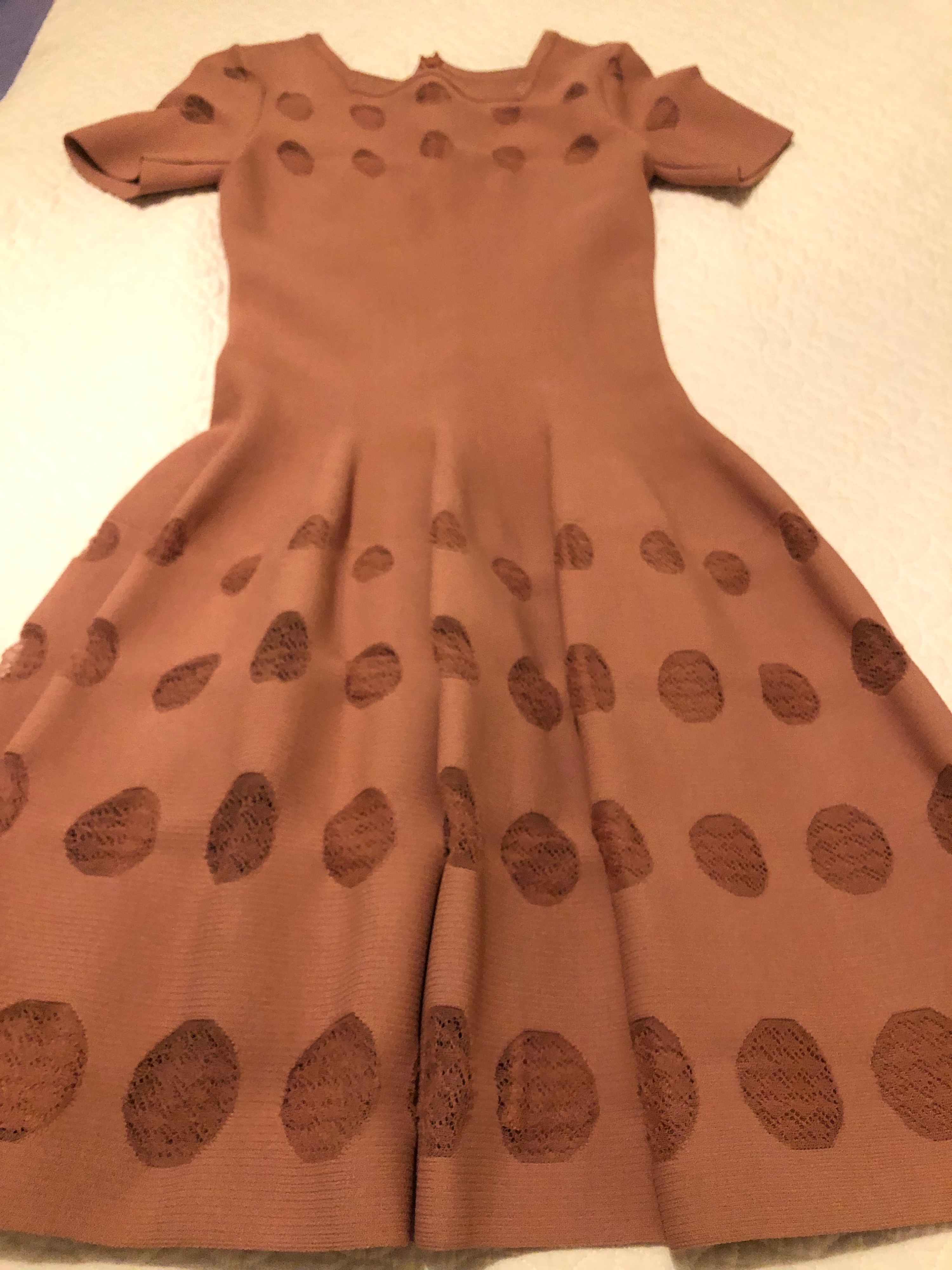 Preowned Alaia Pink Skater Dress Size 38 viscose