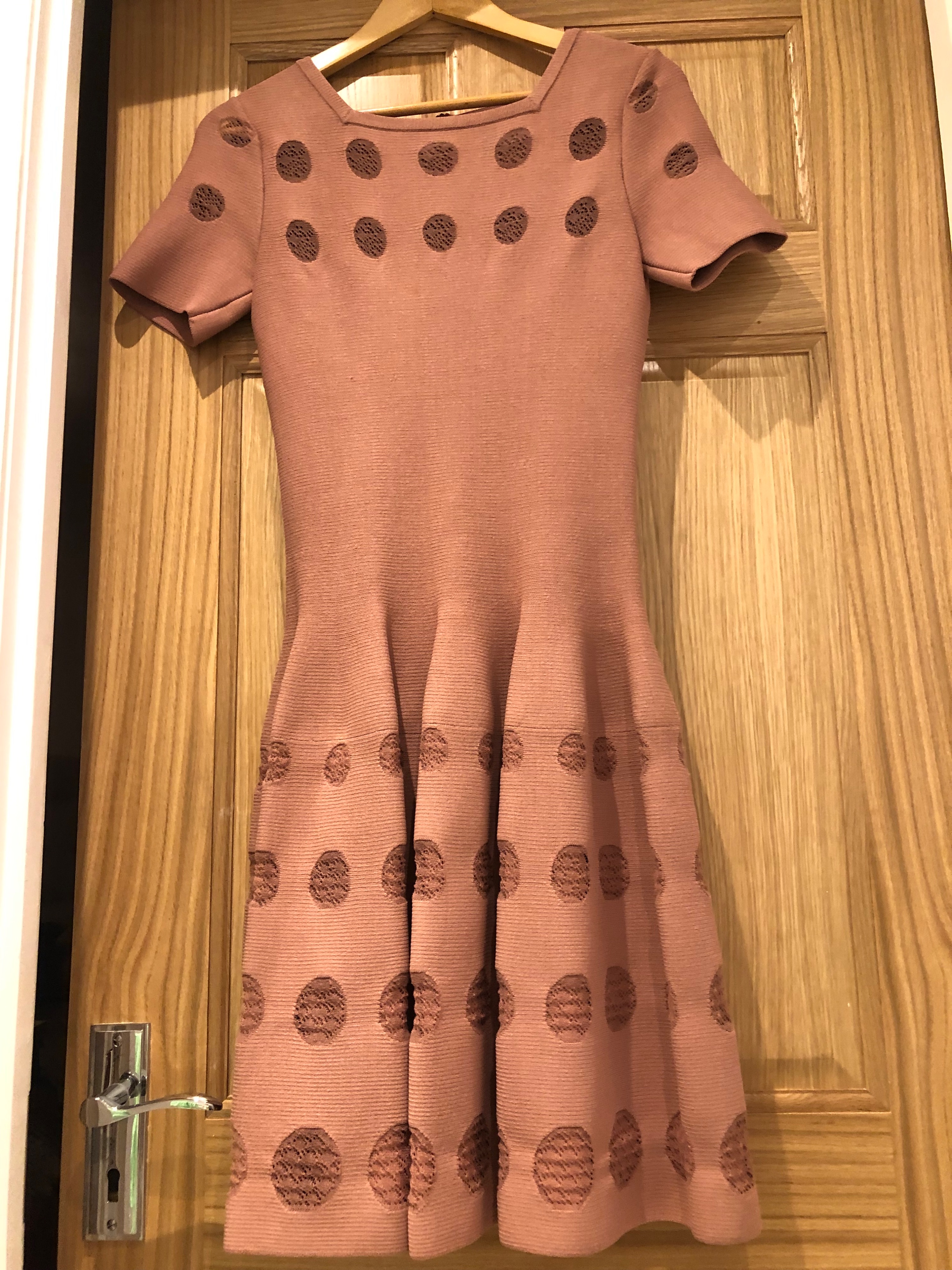 Preowned Alaia Pink Skater Dress Size 38 viscose