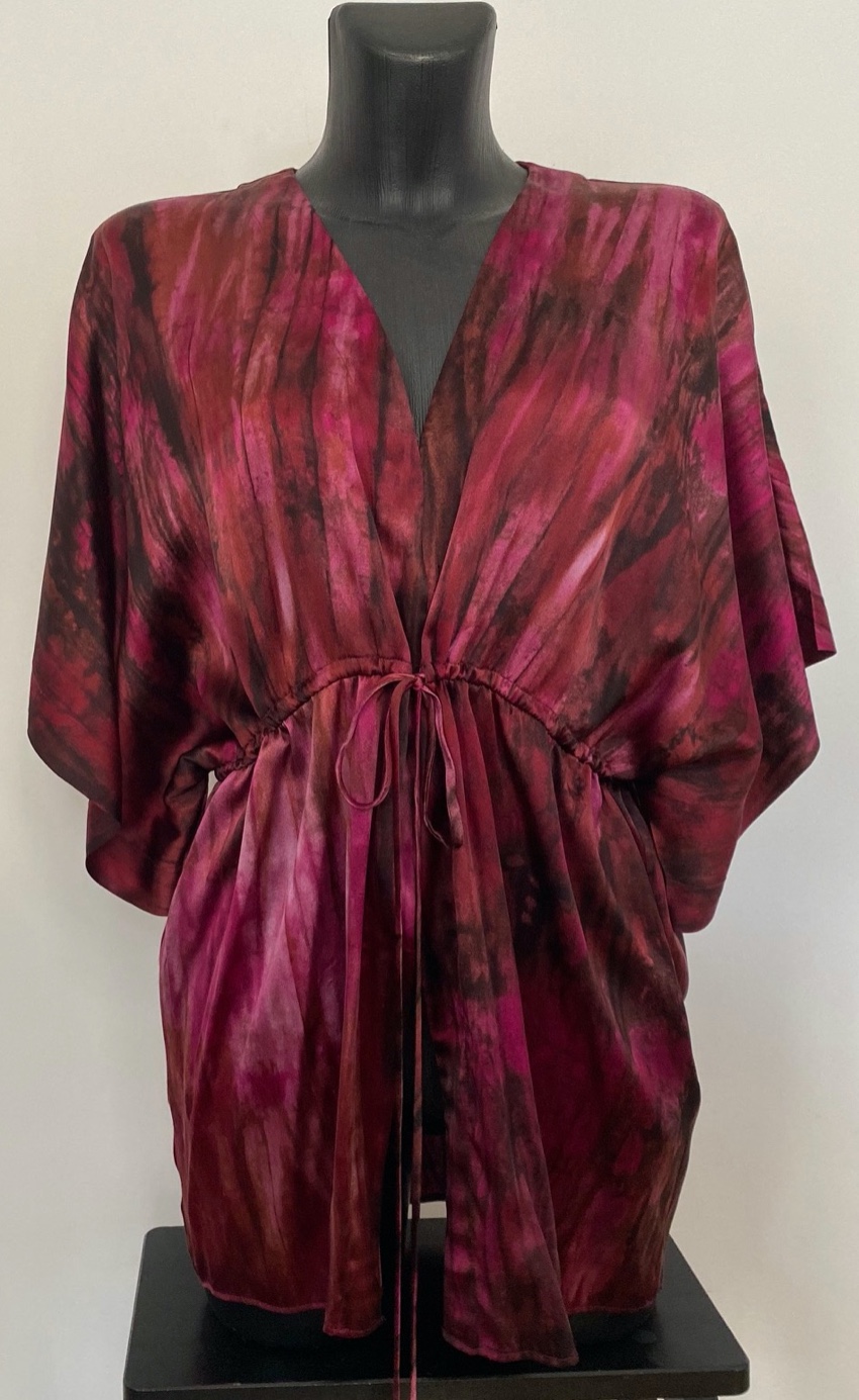 Alice + Olivia Burgundy Silk Top Size S Red