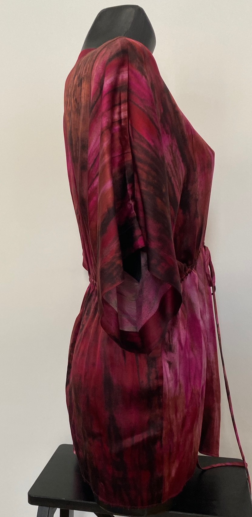 Alice + Olivia Burgundy Silk Top Size S Red