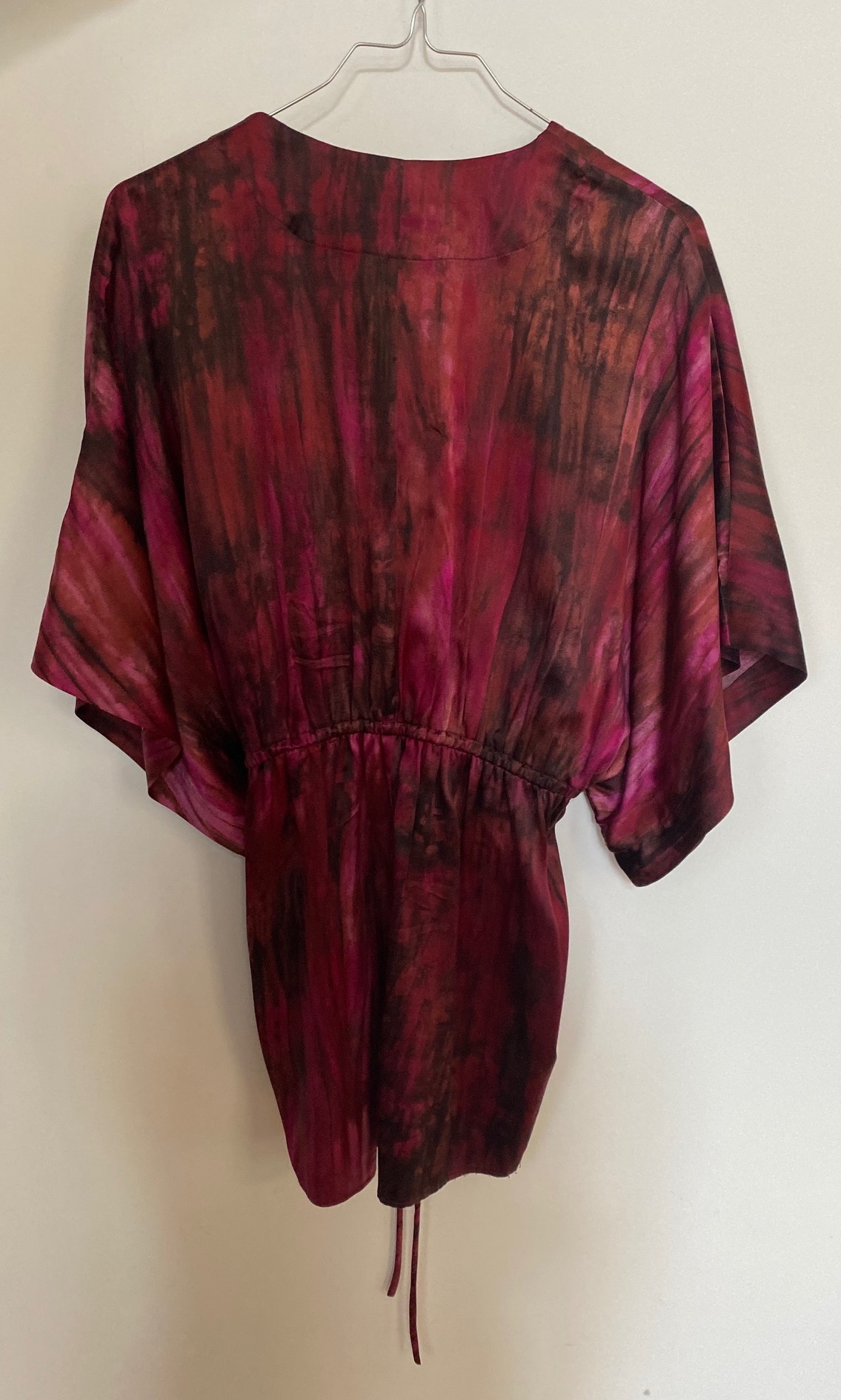 Alice + Olivia Burgundy Silk Top Size S Red