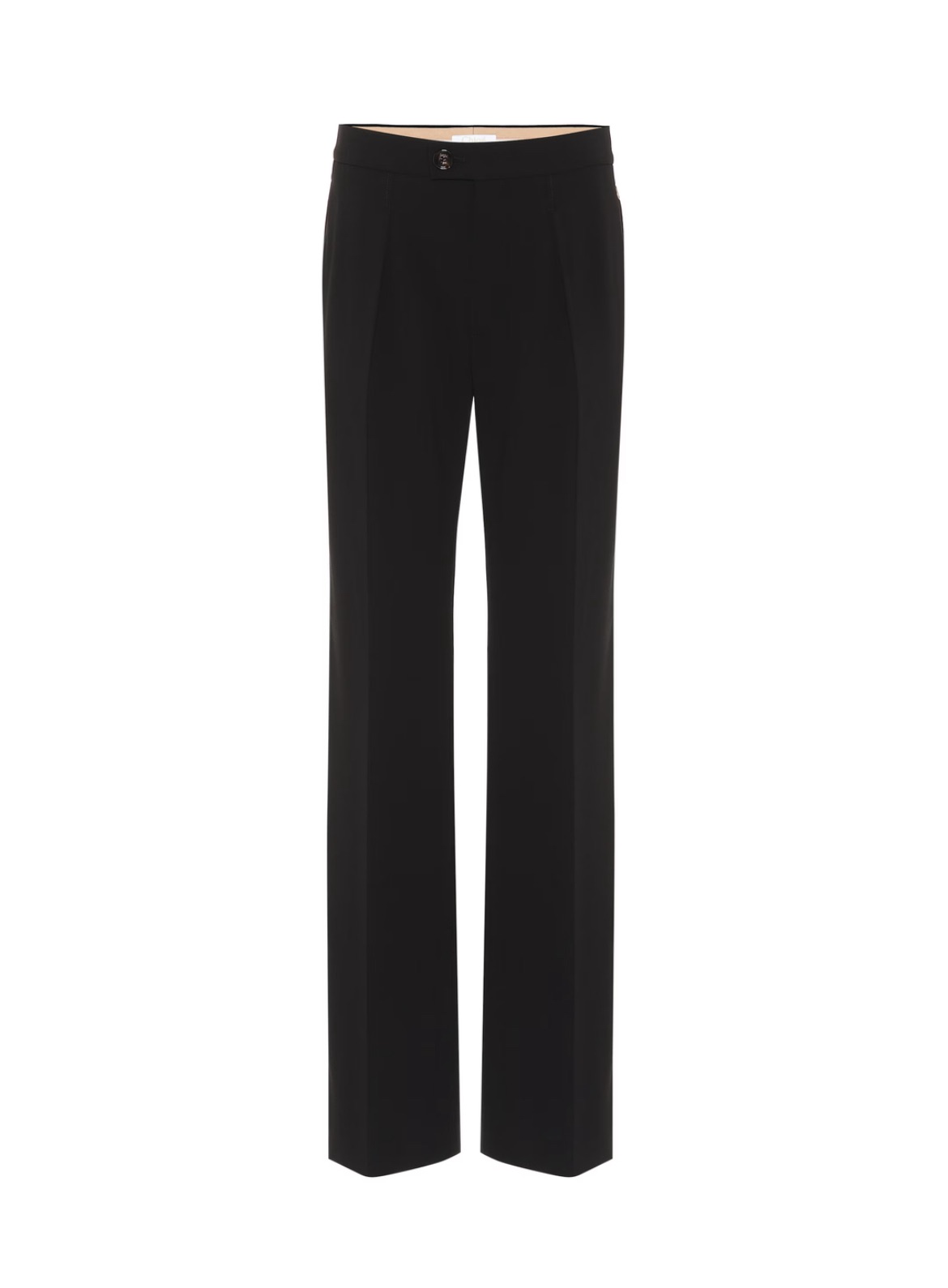 Chloe Black Mid Rise Trousers Size M acetate/silk