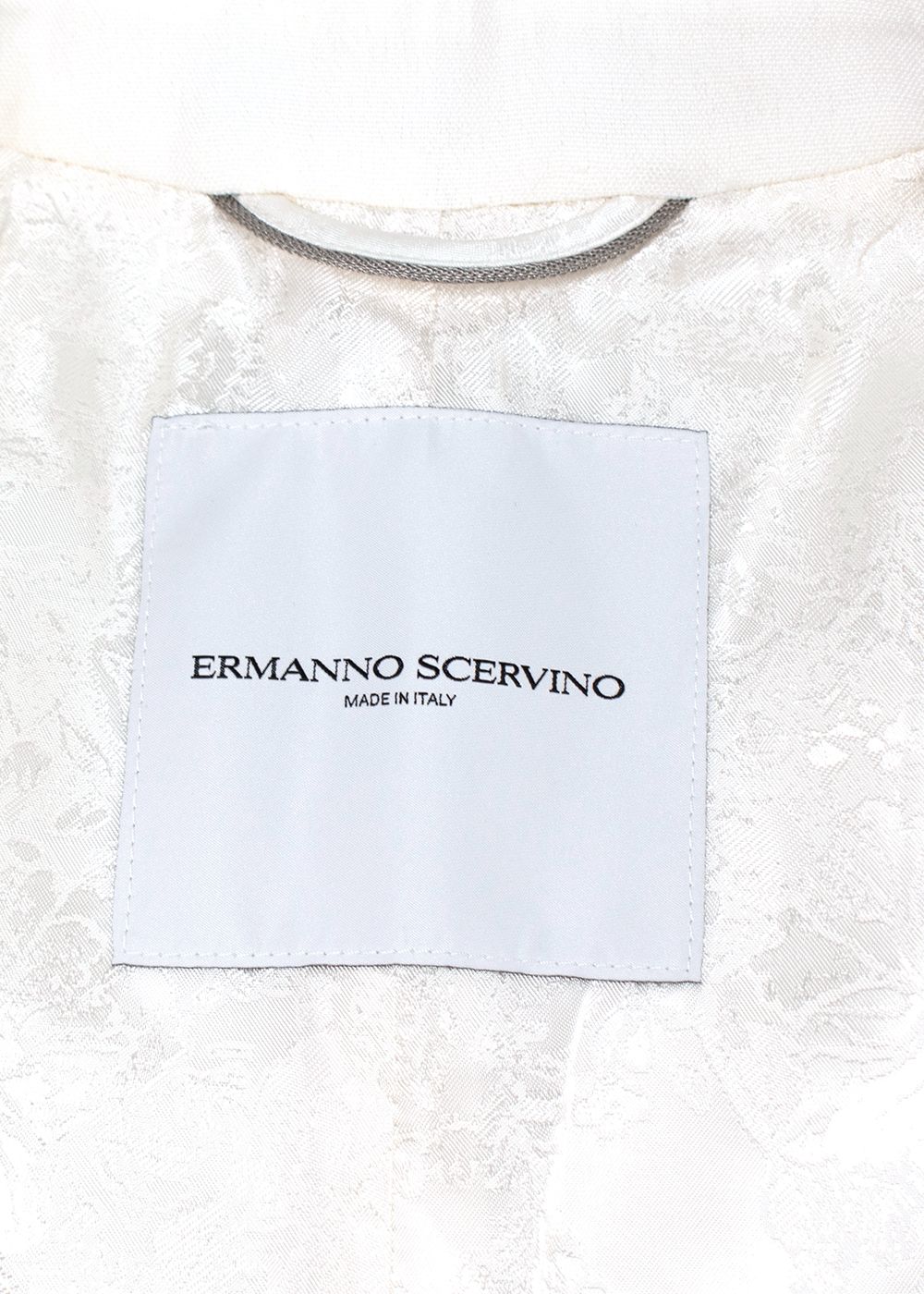 Ermanno Scervino White Linen Blend Single-breasted Suit Size XS viscose