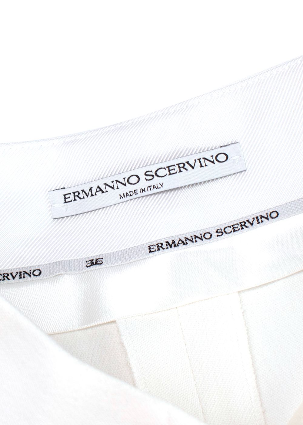 Ermanno Scervino White Linen Blend Single-breasted Suit Size XS viscose