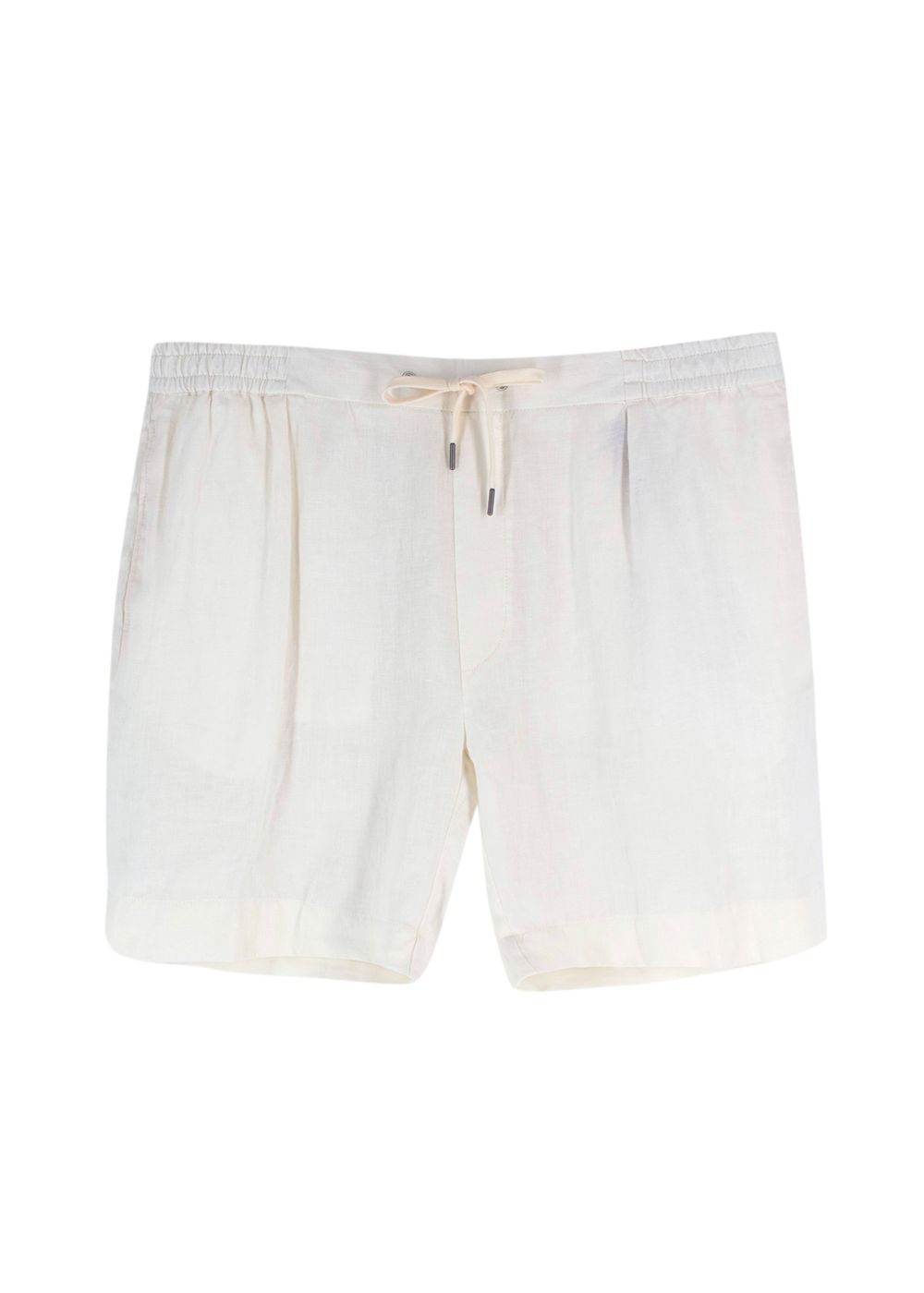 Ralph Lauren White Linen Purple Label Shorts Size 38