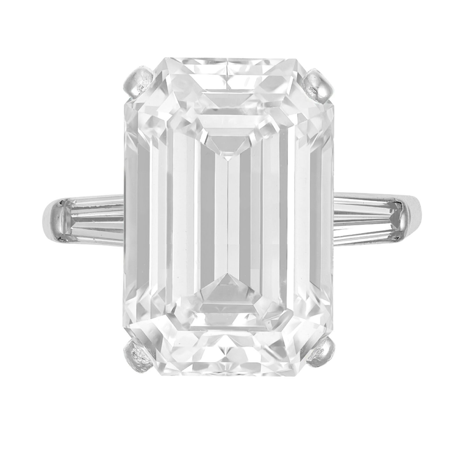 Verde 8ct IGI Certified Lab Grown Emerald Cut Diamond Ring Silver k white gold/lab-grown diamond