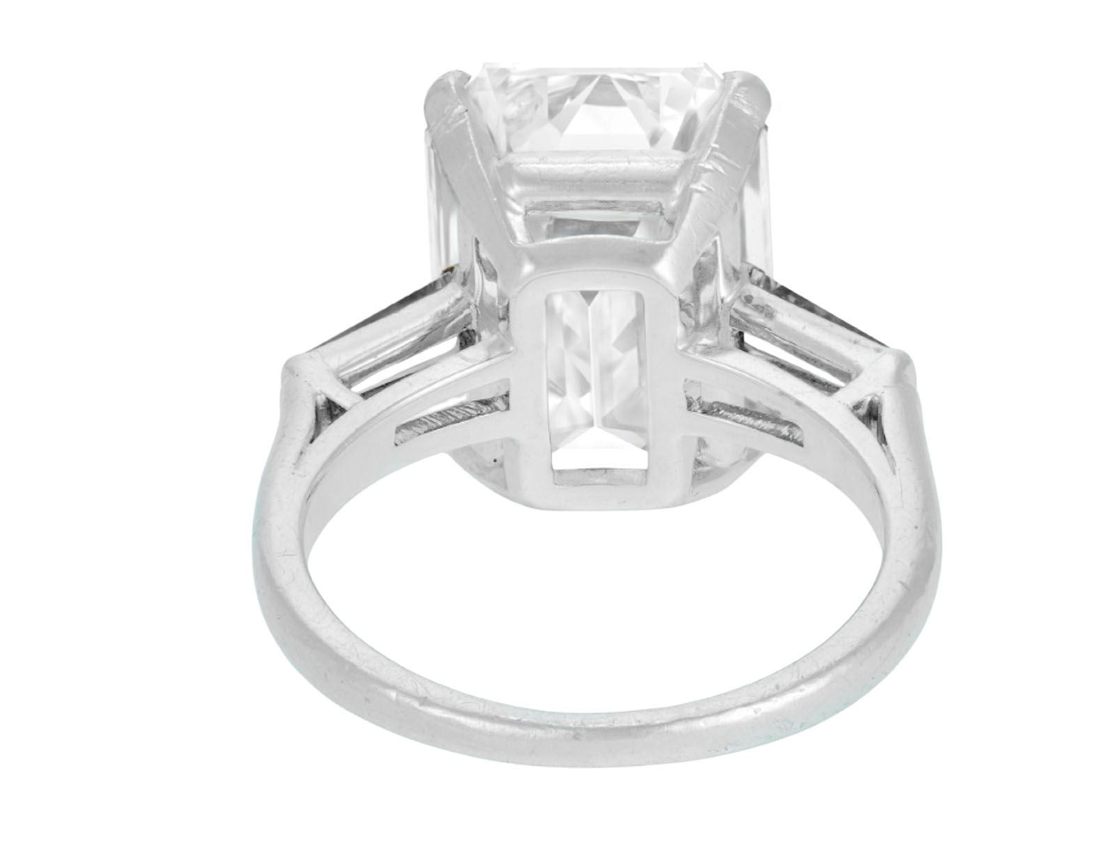 Verde 8ct IGI Certified Lab Grown Emerald Cut Diamond Ring Silver k white gold/lab-grown diamond