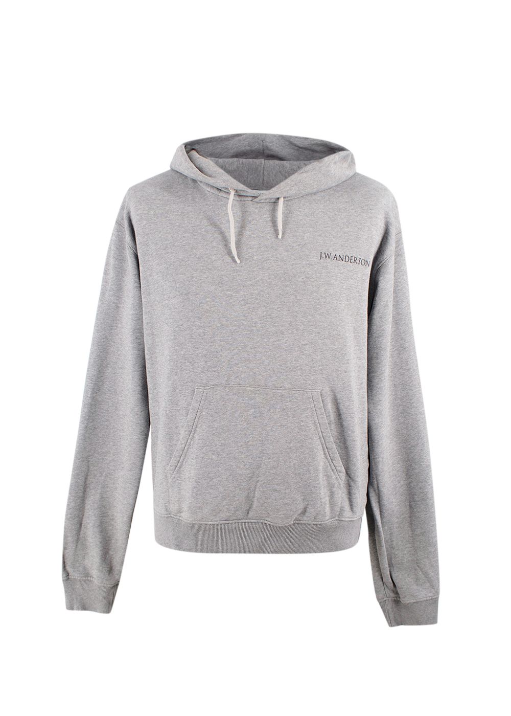 Men's Preowned JW Anderson Grey Cotton Hoodie Size M