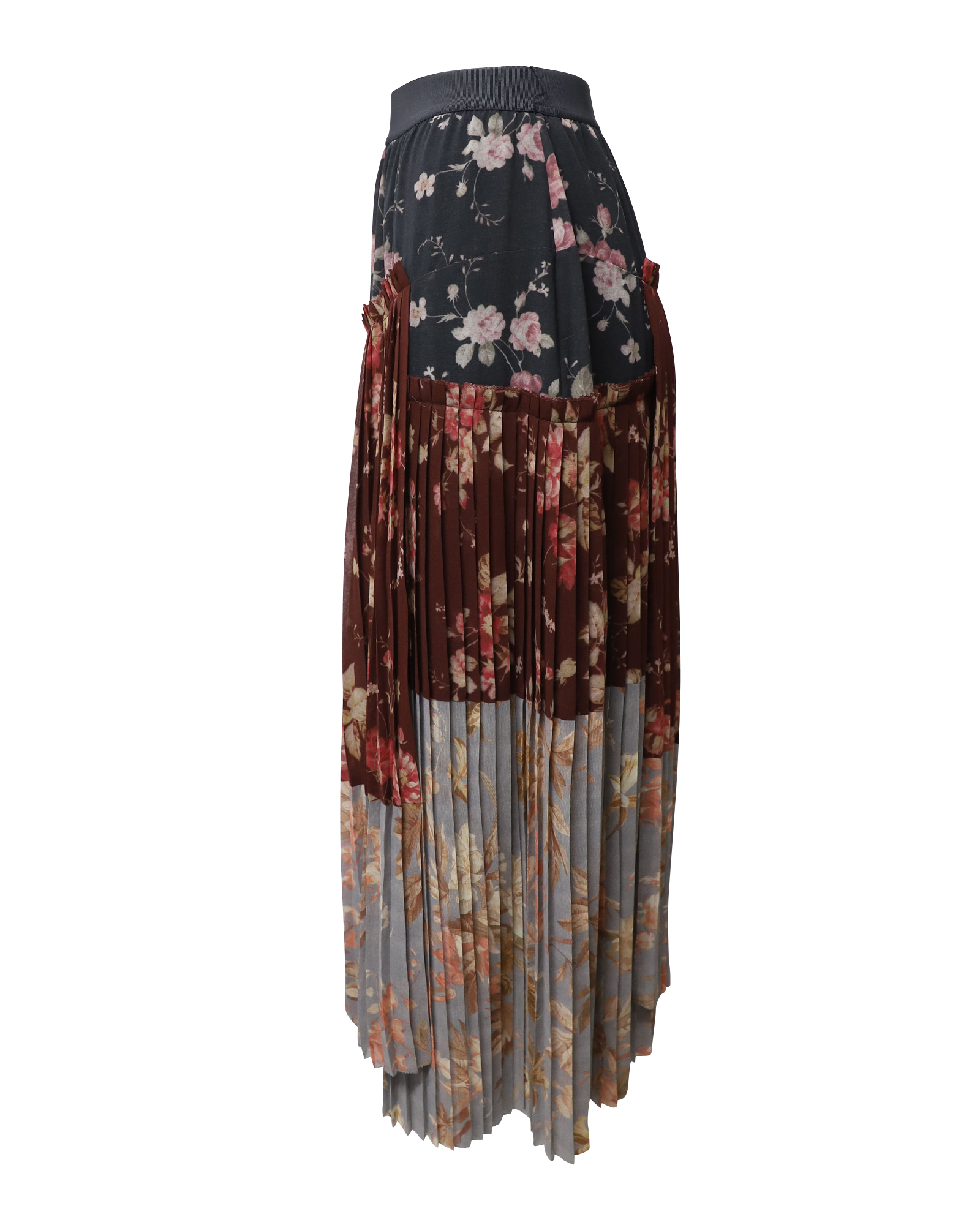 Preowned Zimmermann Multicolour floral pleated crepe Unbridled skirt Size XXS multicolor polyester