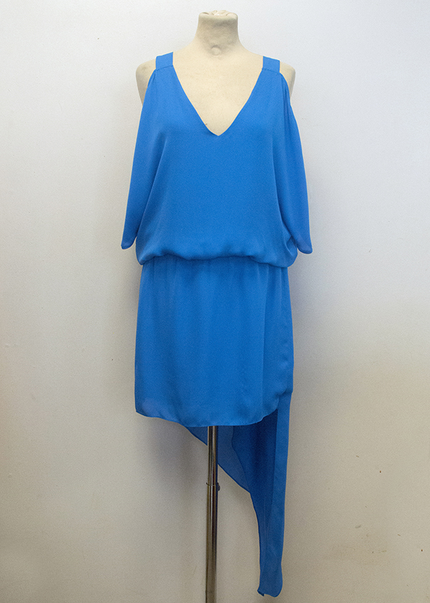 Mason By Michelle Mason Cobalt Blue Silk Dress Size S