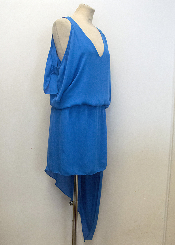 Mason By Michelle Mason Cobalt Blue Silk Dress Size S