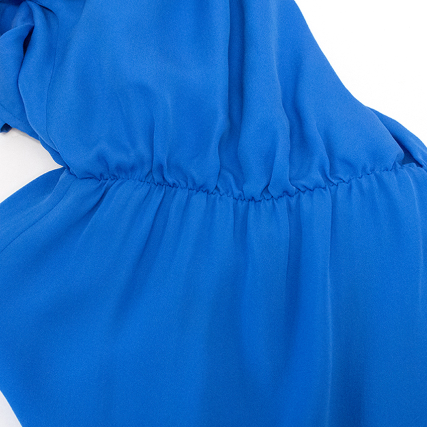 Mason By Michelle Mason Cobalt Blue Silk Dress Size S