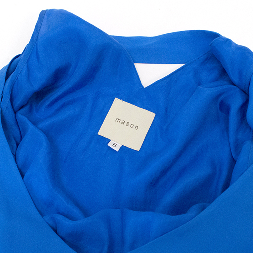 Mason By Michelle Mason Cobalt Blue Silk Dress Size S