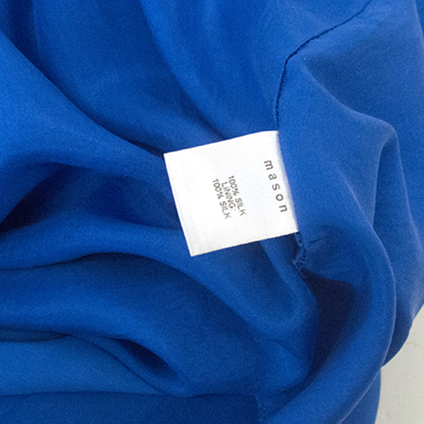 Mason By Michelle Mason Cobalt Blue Silk Dress Size S