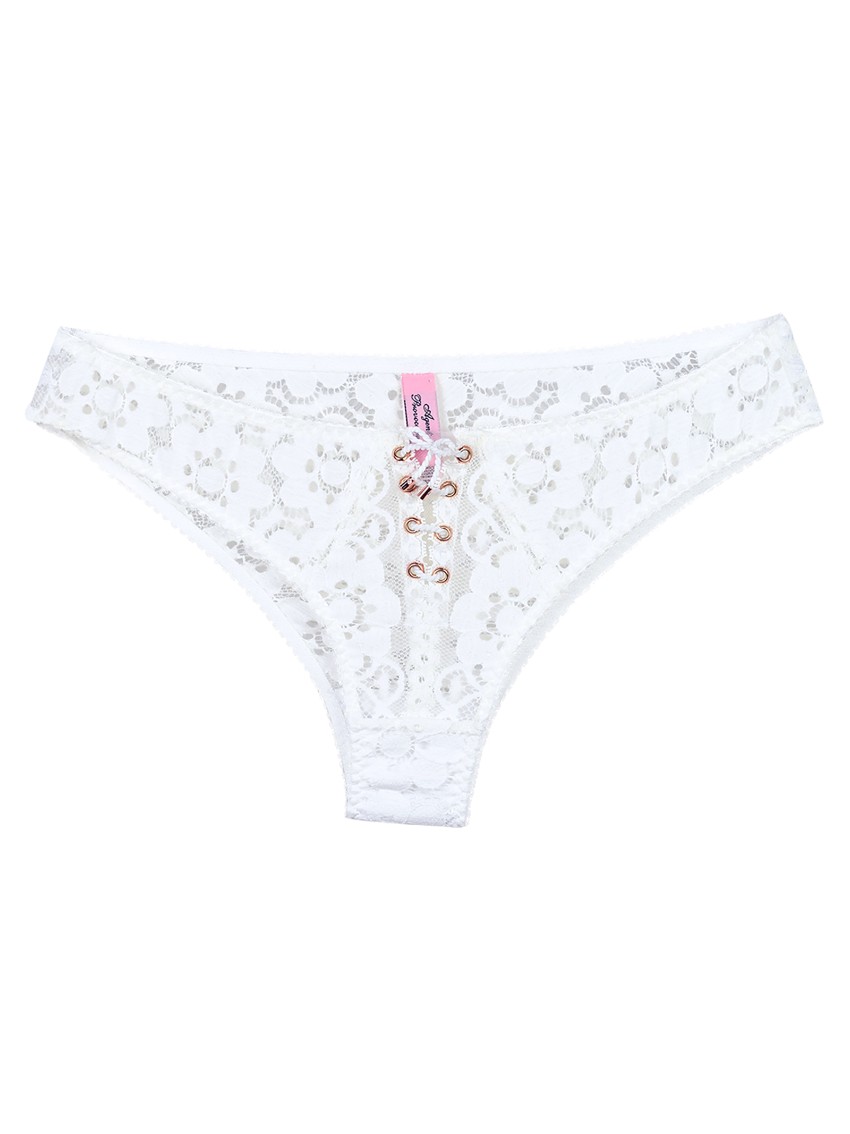 Agent Provocateur Daizy Floral-Lace Briefs Size XS White lace