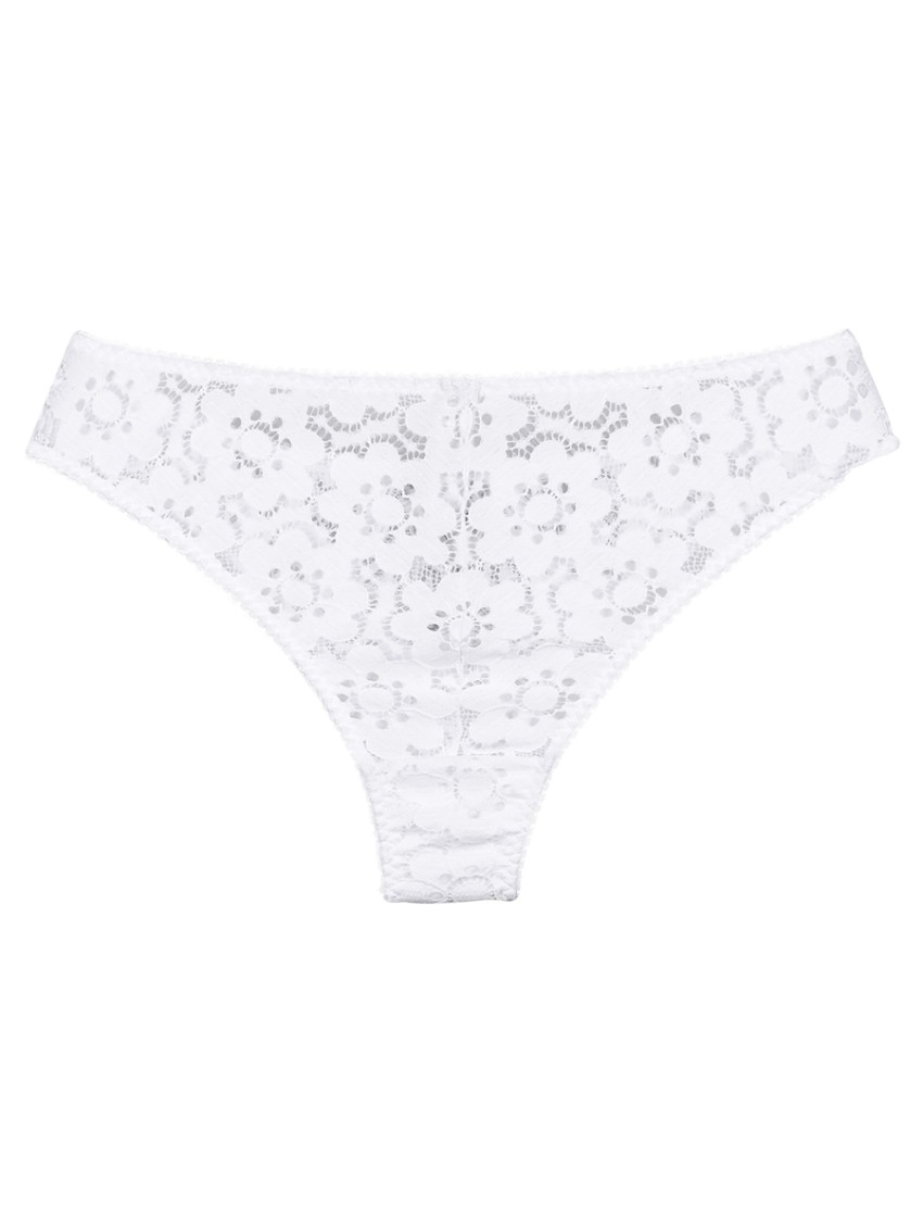 Agent Provocateur Daizy Floral-Lace Briefs Size XS White lace