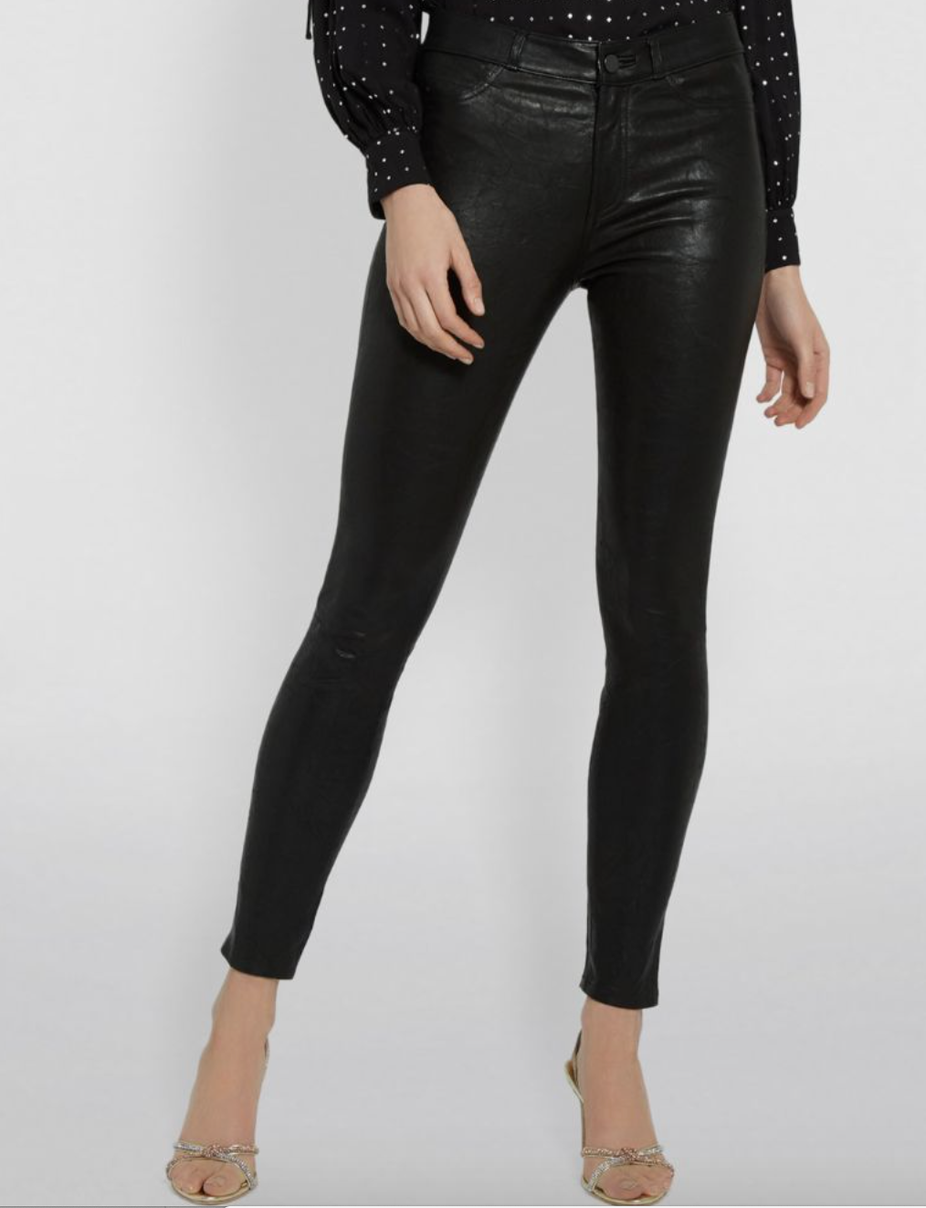 Paige Hoxton Stretch Black Leather Pant Size 30/76