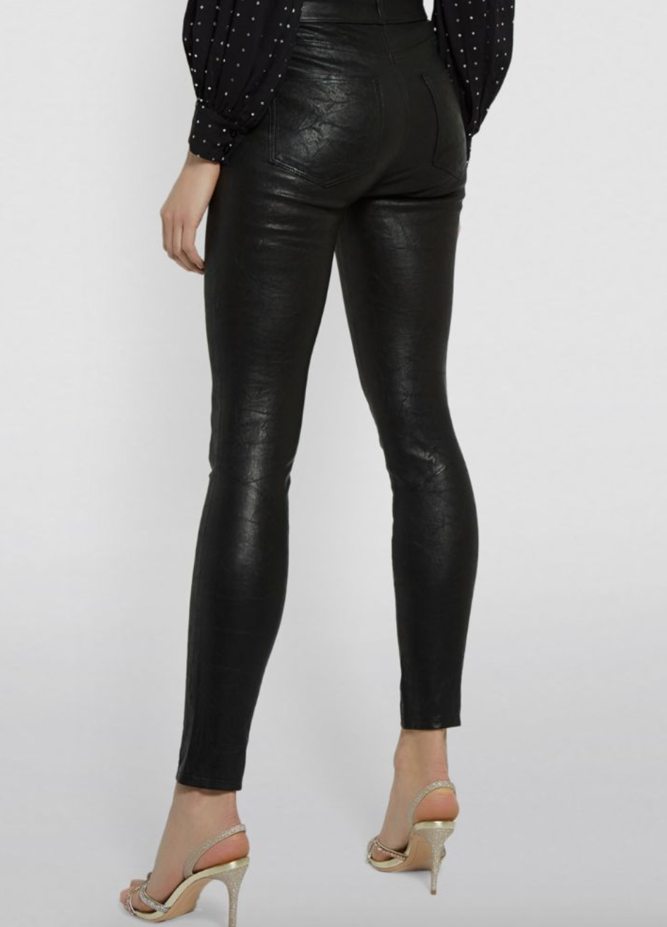 Paige Hoxton Stretch Black Leather Pant Size 30/76