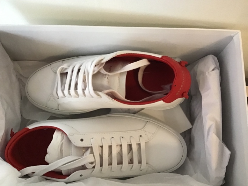 Givenchy White  Red Urban Street Sneakers Size 36