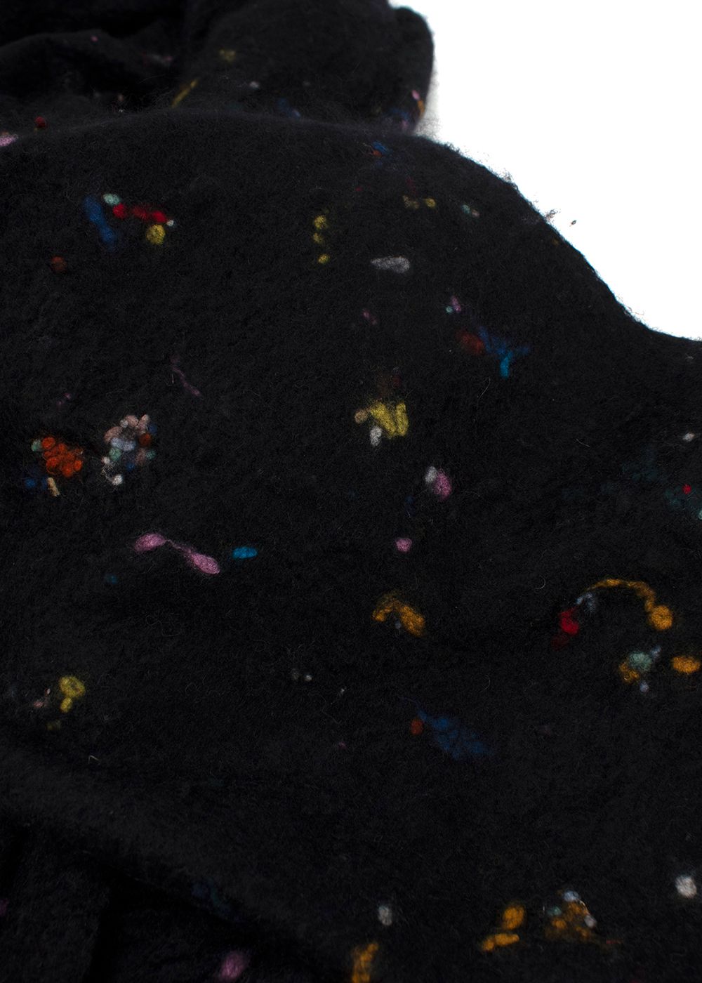 Preowned Chanel Multicoloured Cashmere Wool  Silk Scarf Scarf Black cashmere