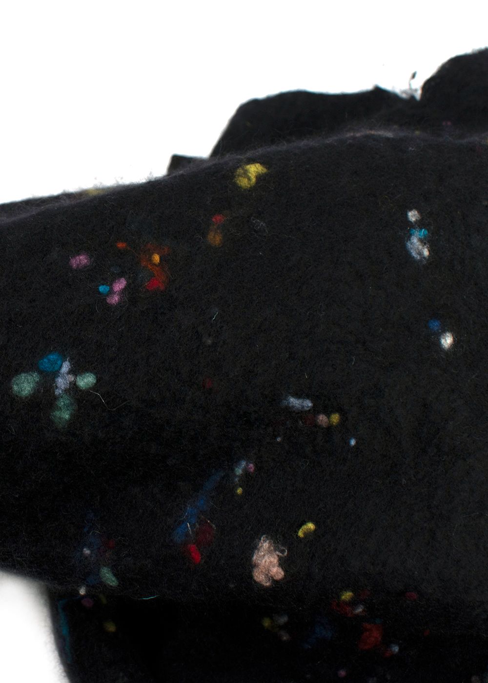 Preowned Chanel Multicoloured Cashmere Wool  Silk Scarf Scarf Black cashmere