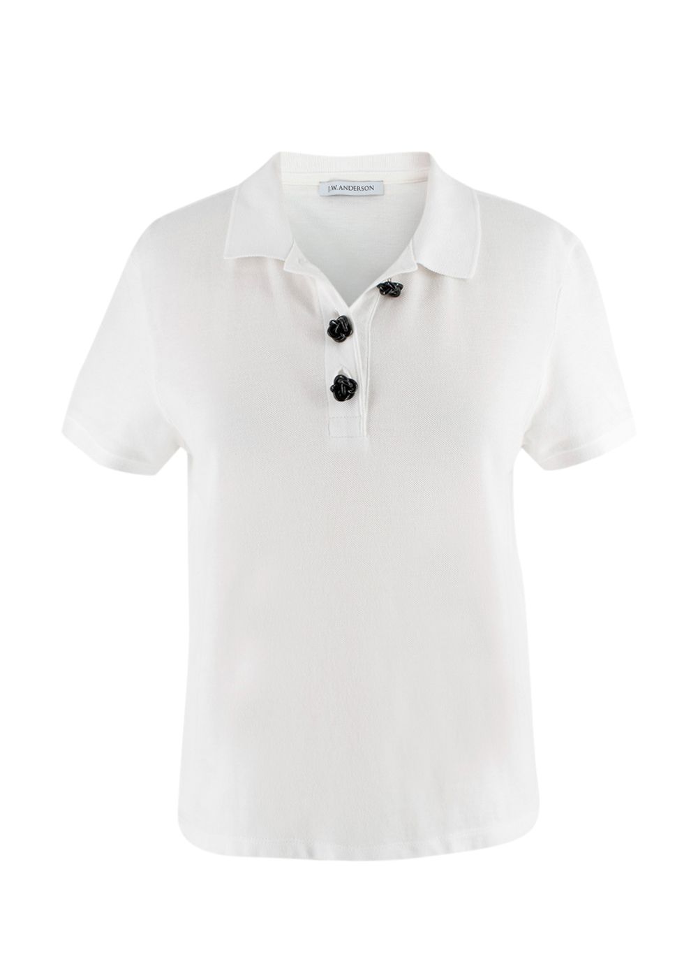 Preowned JW Anderson White Cotton Polo Shirt Size S