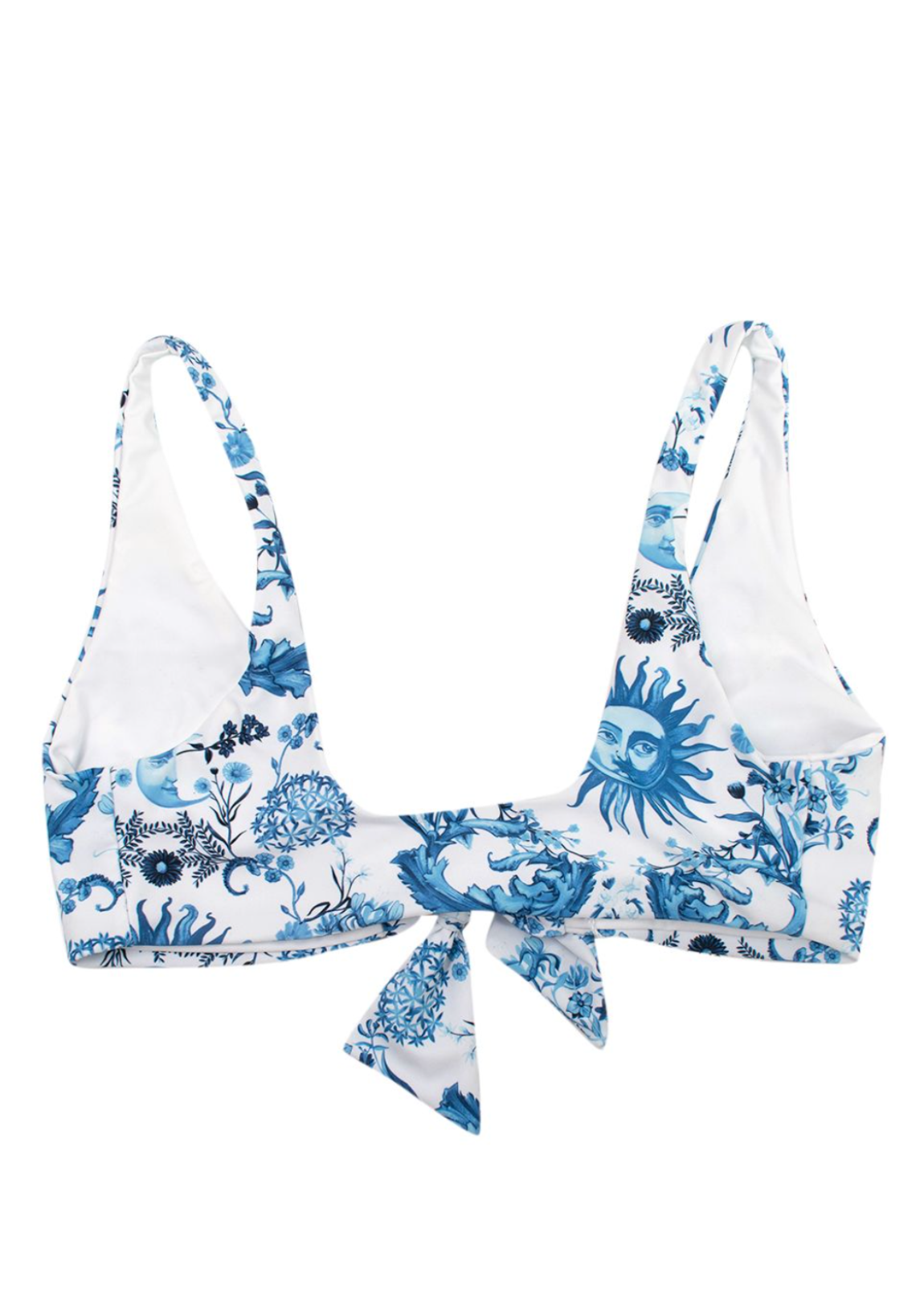 Borgo De Nor Blue Electra Bow Tie High Waisted Bikini Size M blue white polyester