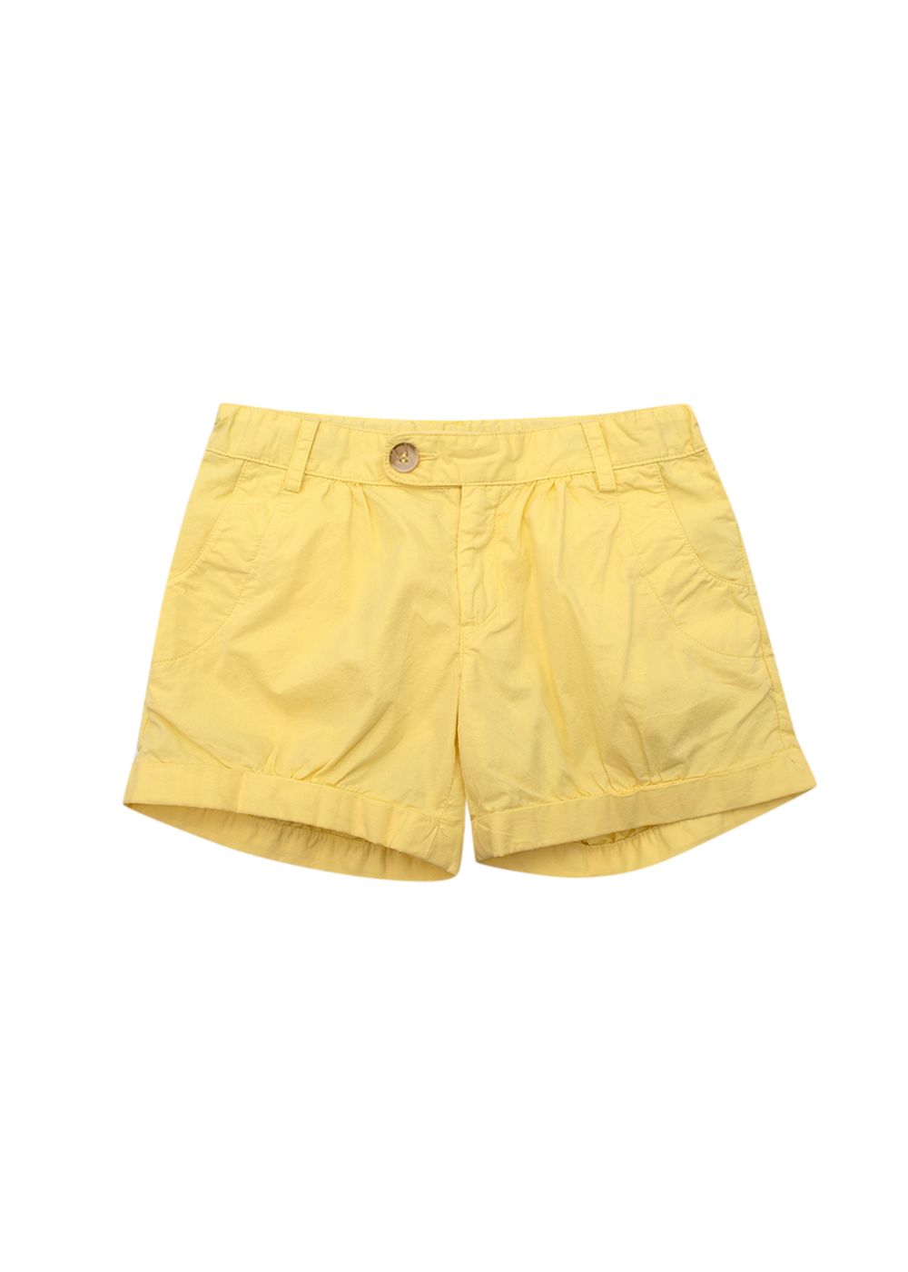 Boys Preowned Bonpoint Yellow Light Cotton Shorts Size 10 Years +