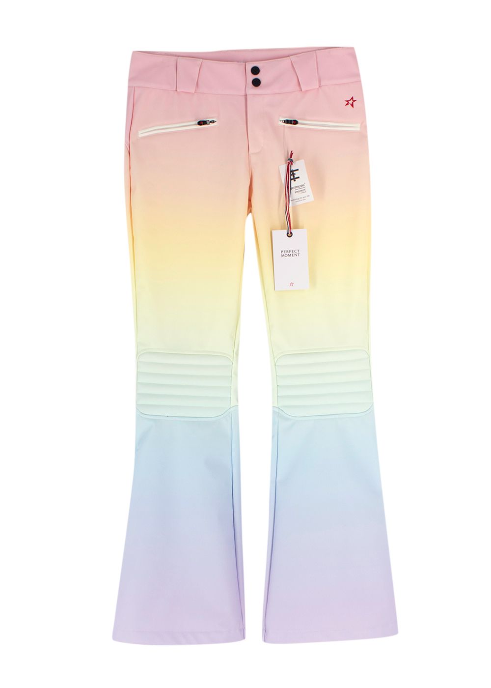 Perfect Moment Rainbow Aurora Gradient-Print Flared Ski Trousers Size M multi-coloured polyester