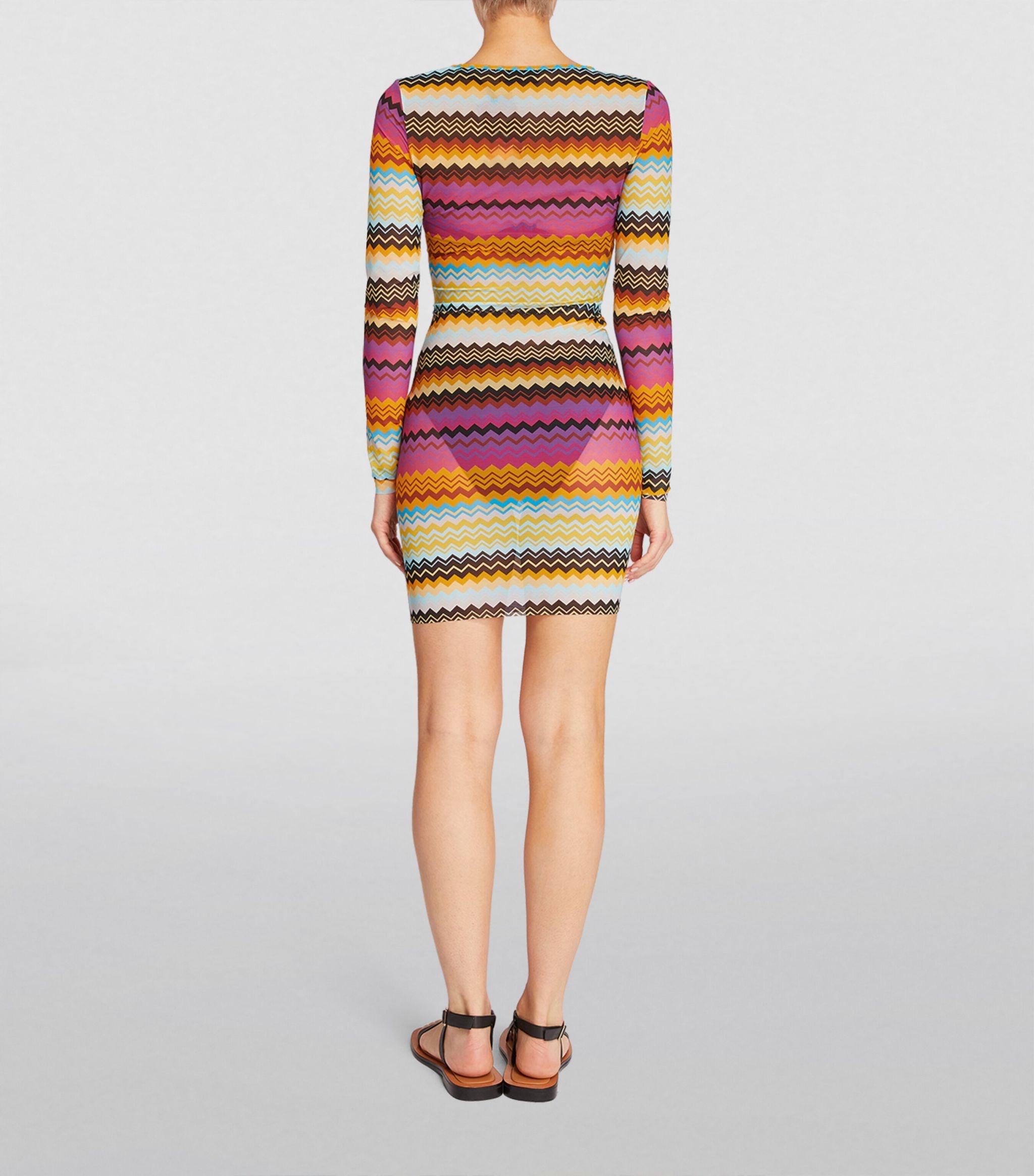 Preowned Missoni Multi Coloured Mesh Mini Dress Size XS Multicolour polyamide