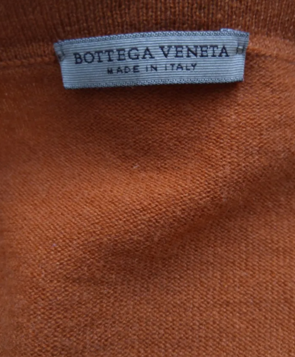 Preowned Bottega Veneta Burnt Orange Cashmere Cropped Cardigan Size M