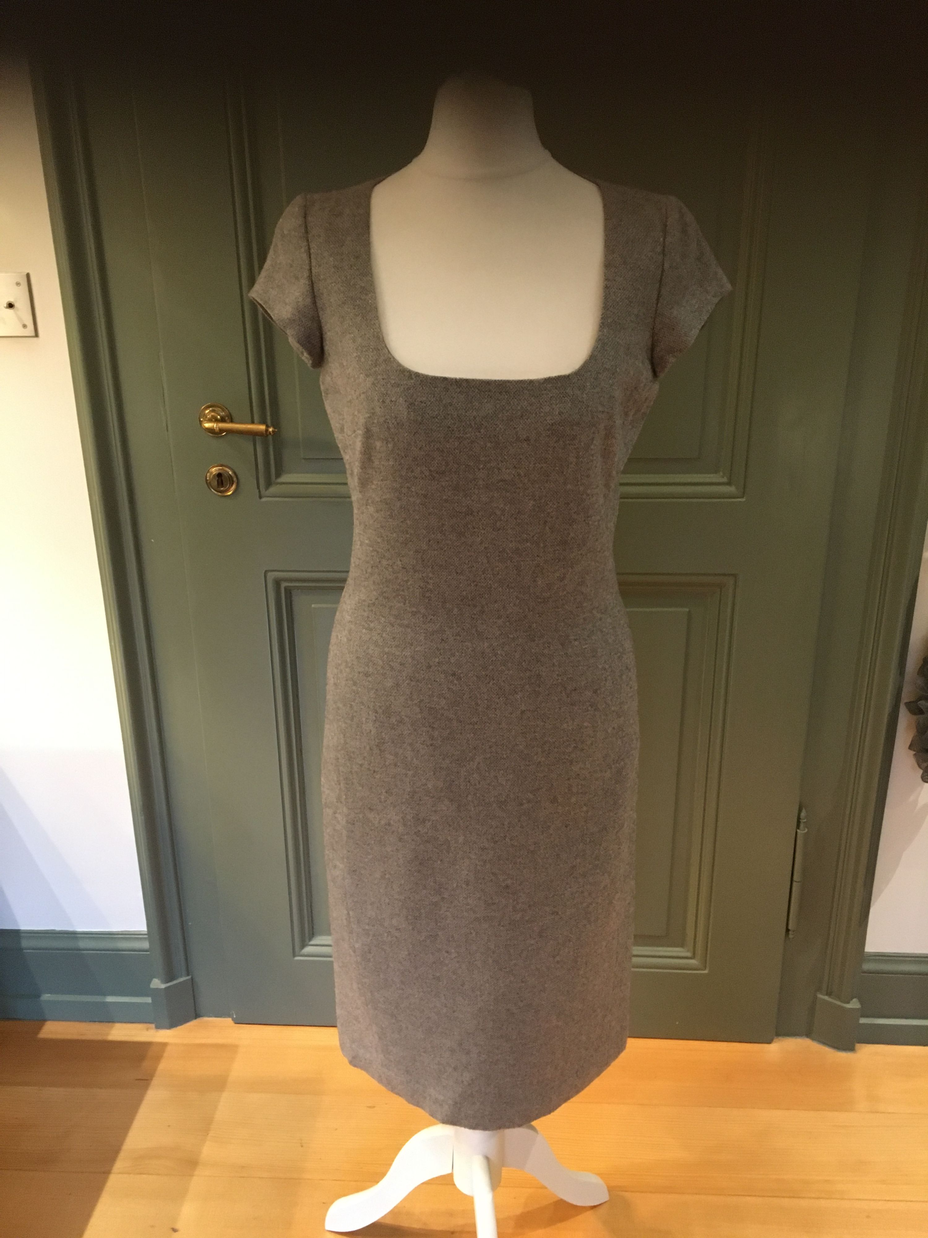 Preowned Ralph Lauren Black Label Cashmere Blend Grey Dress Size S light grey with little silver in fabric