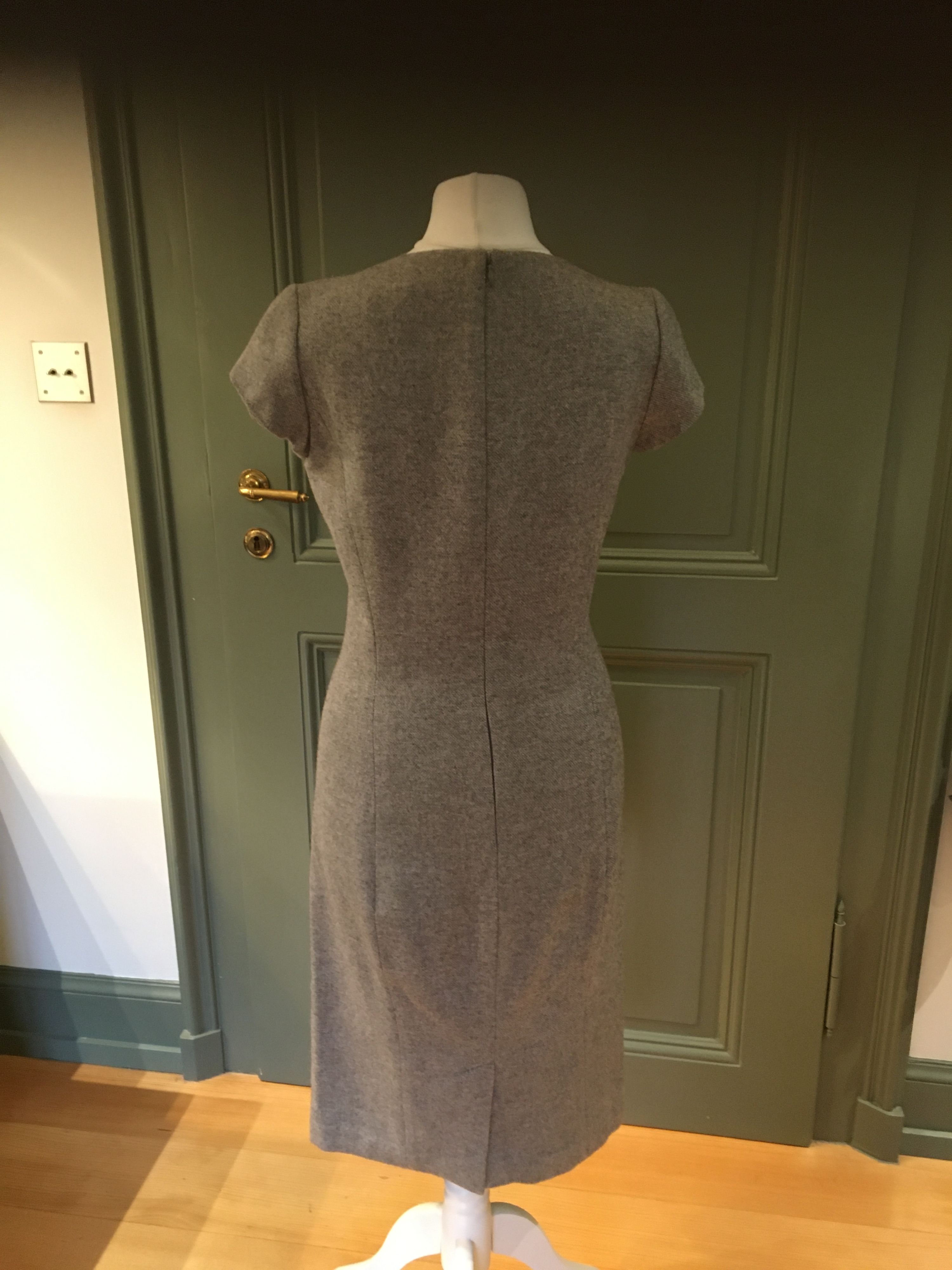 Preowned Ralph Lauren Black Label Cashmere Blend Grey Dress Size S light grey with little silver in fabric