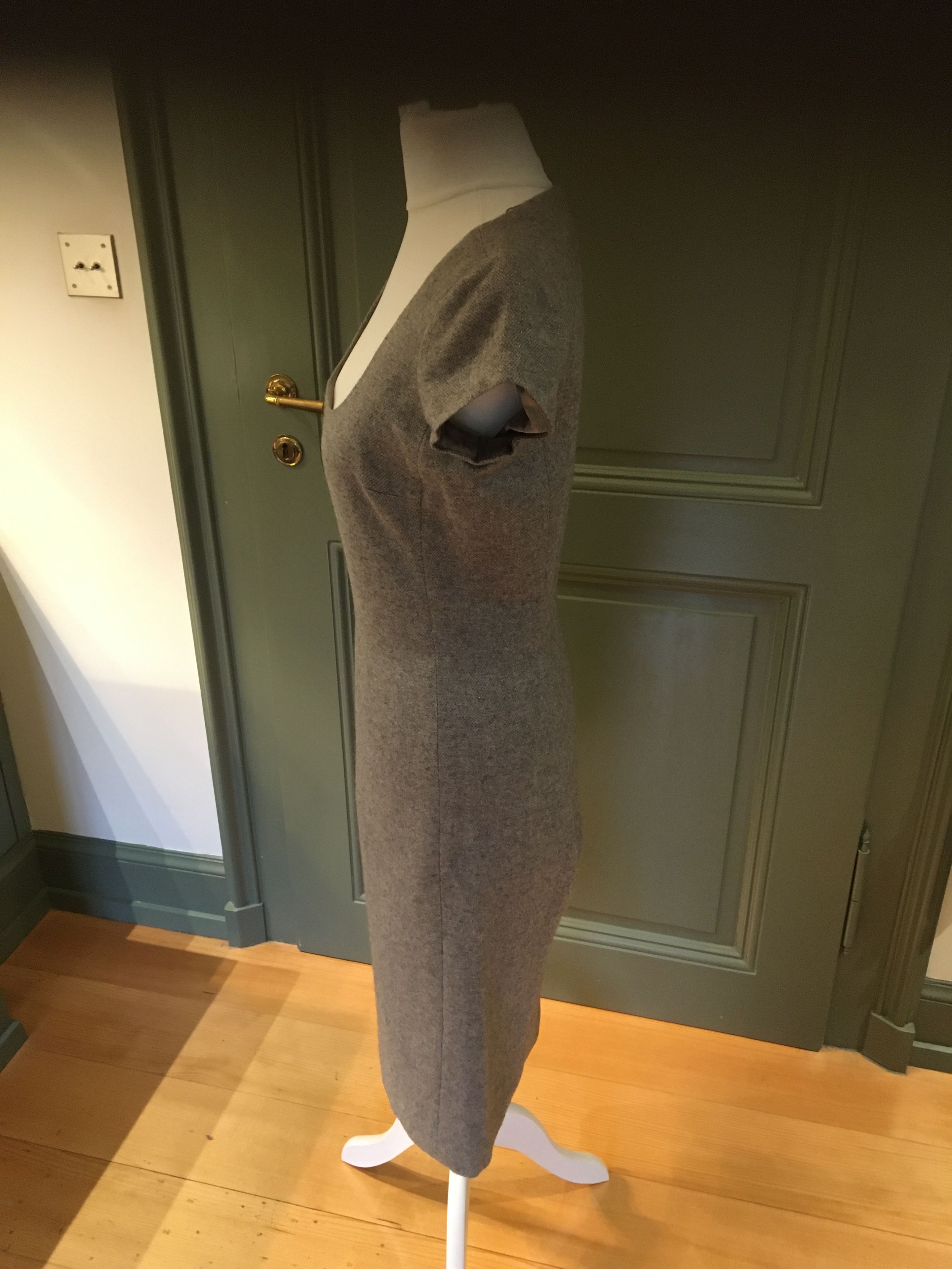 Preowned Ralph Lauren Black Label Cashmere Blend Grey Dress Size S light grey with little silver in fabric