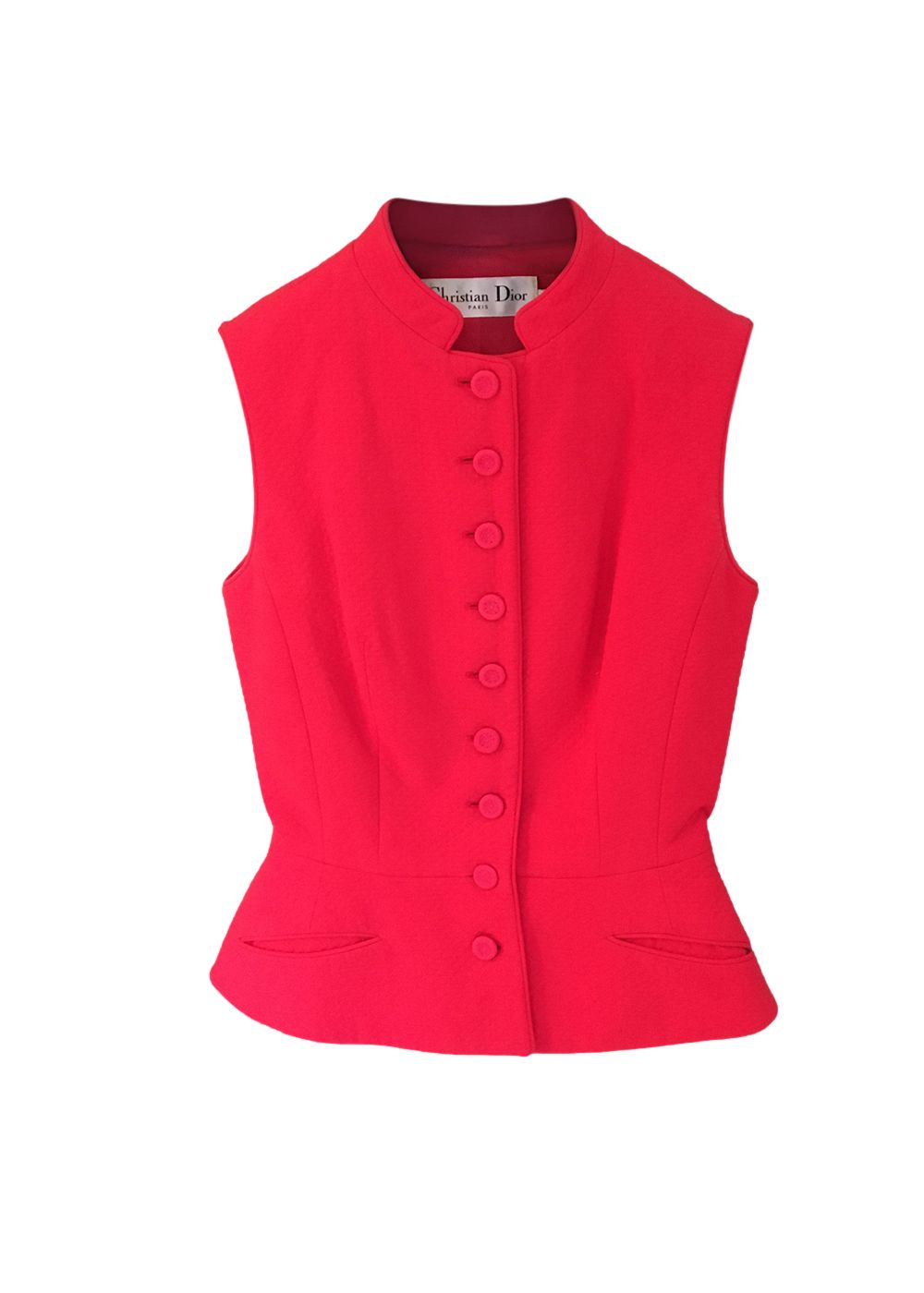 Preowned Dior Fuchsia Sleeveless jacket Size S Fuschia cotton