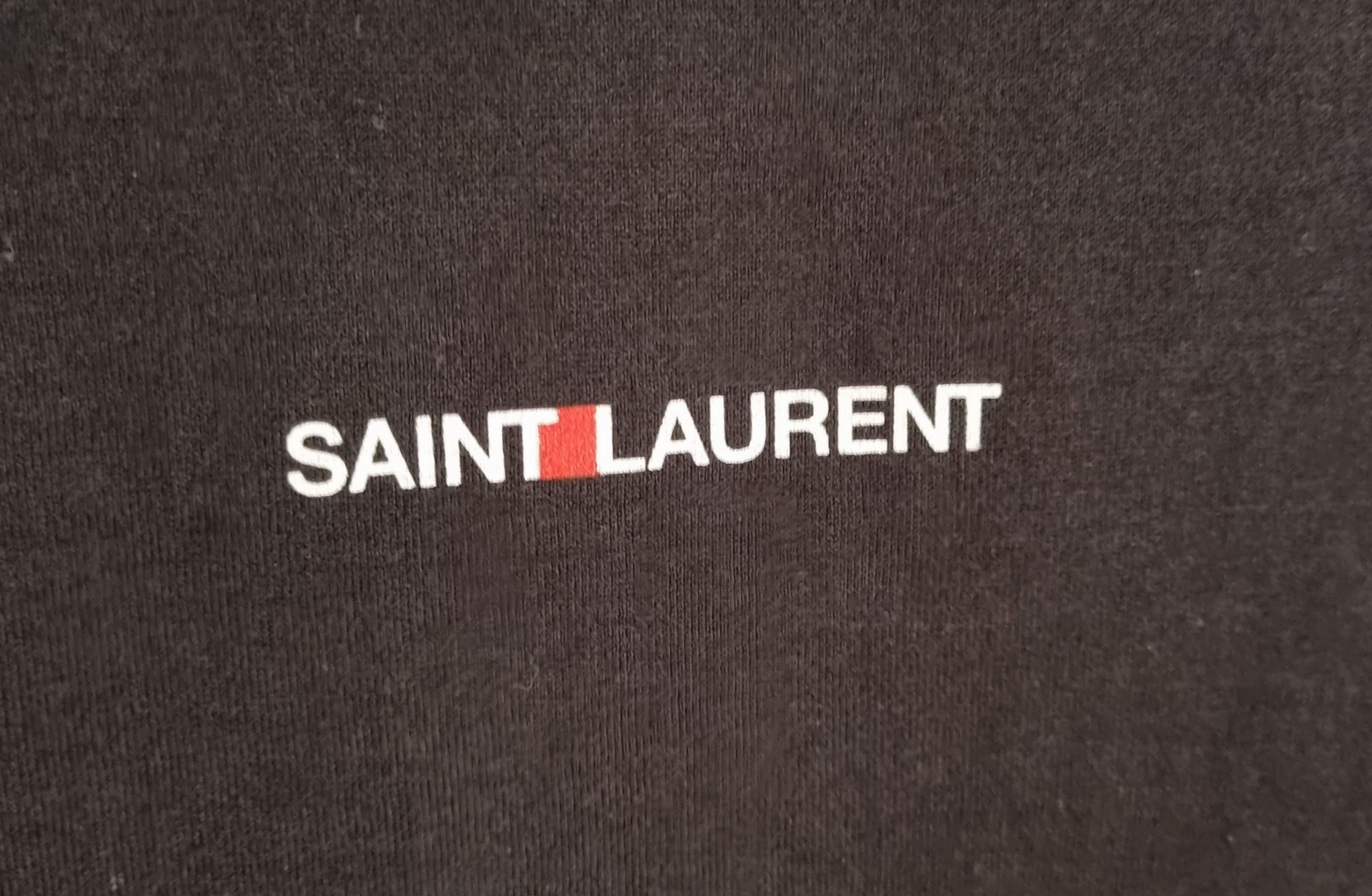 Men's Saint Laurent Rive Gauche T-Shirt Size L Black cotton