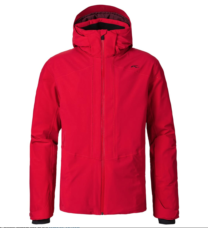 Kjus Men's Insulated Ski/Line Jacket Size M Red -way-stretch