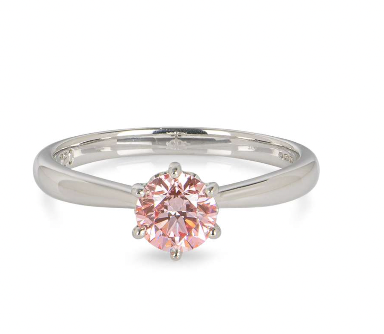 Fancy Pink Diamond White Gold Ring