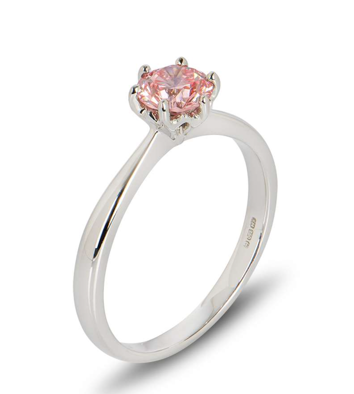 Fancy Pink Diamond White Gold Ring