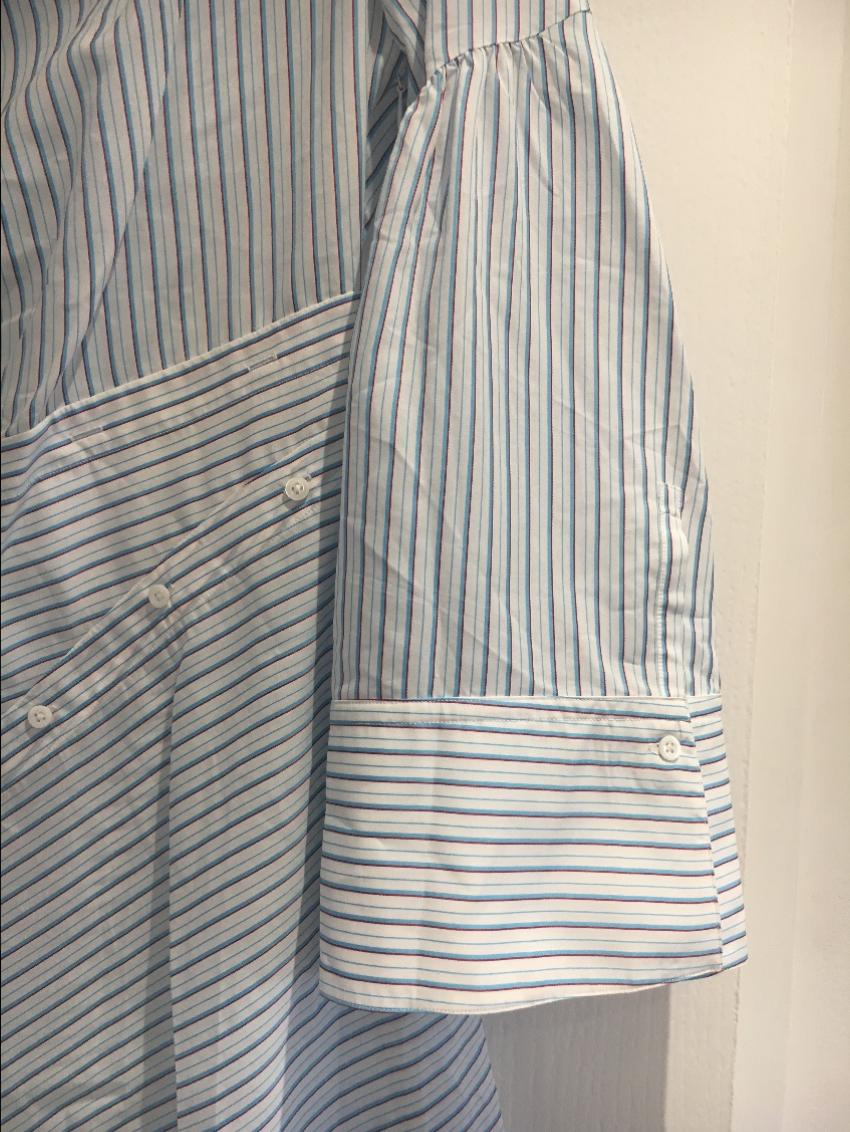 31 Phillip Lim Women's Blue Striped Shirt Dress Size M please see description