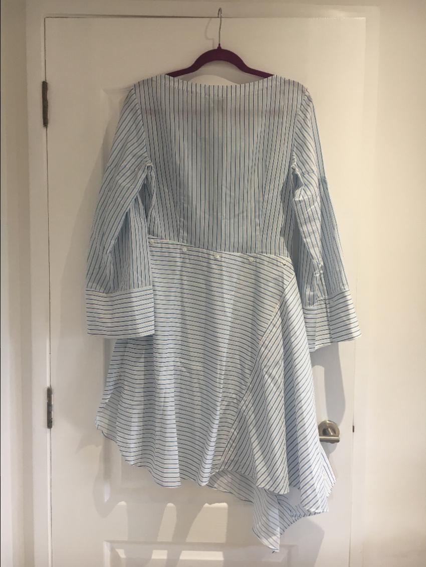 31 Phillip Lim Women's Blue Striped Shirt Dress Size M please see description