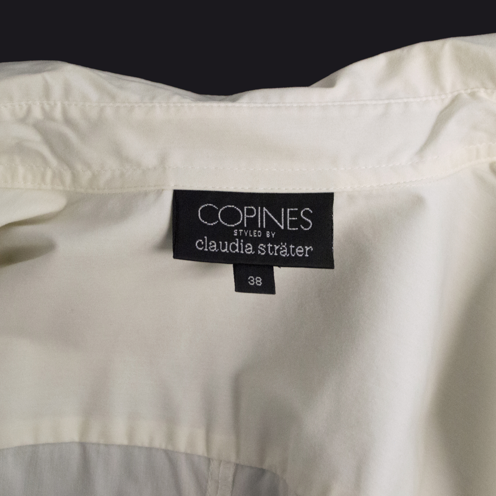 Preowned Copines white shirt Size M cotton